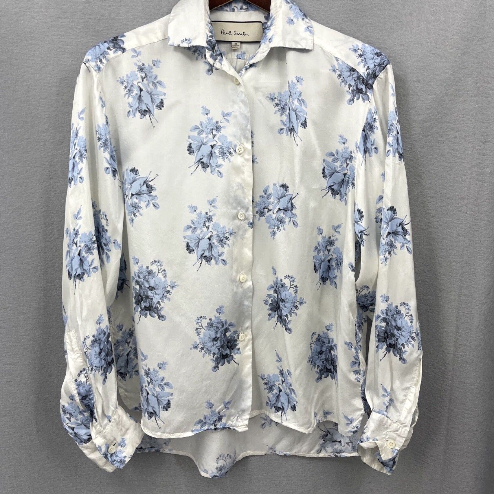 Paul Smith VINTAGE Paul Smith Mens Shirt Long Sleeve Button Front Floral Rayon Blue 90s Mens Size US M / EU 48-50 / 2 - 2 Thumbnail