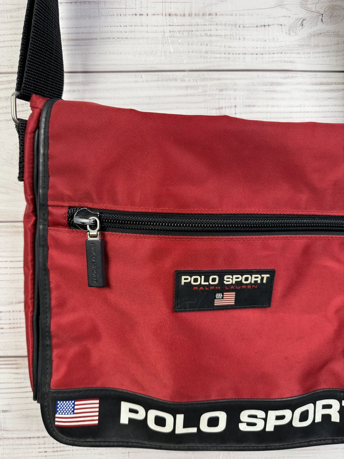 Polo Ralph Lauren 🔥🇺🇸VINTAGE POLO SPORT BAG MESSENGER Y2K 🇺🇸🔥 Size ONE SIZE - 4 Thumbnail