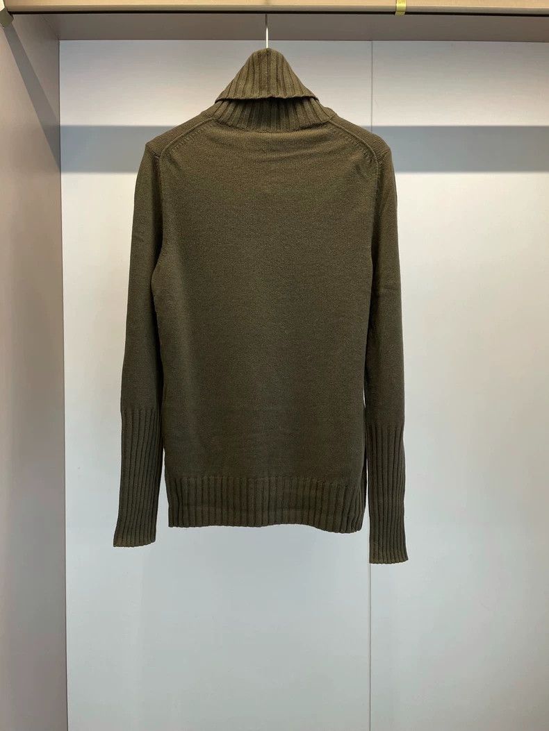 Loro Piana LORO PIANA Military green high collar cashmere sweater Size M / US 6-8 / IT 42-44 - 2 Thumbnail