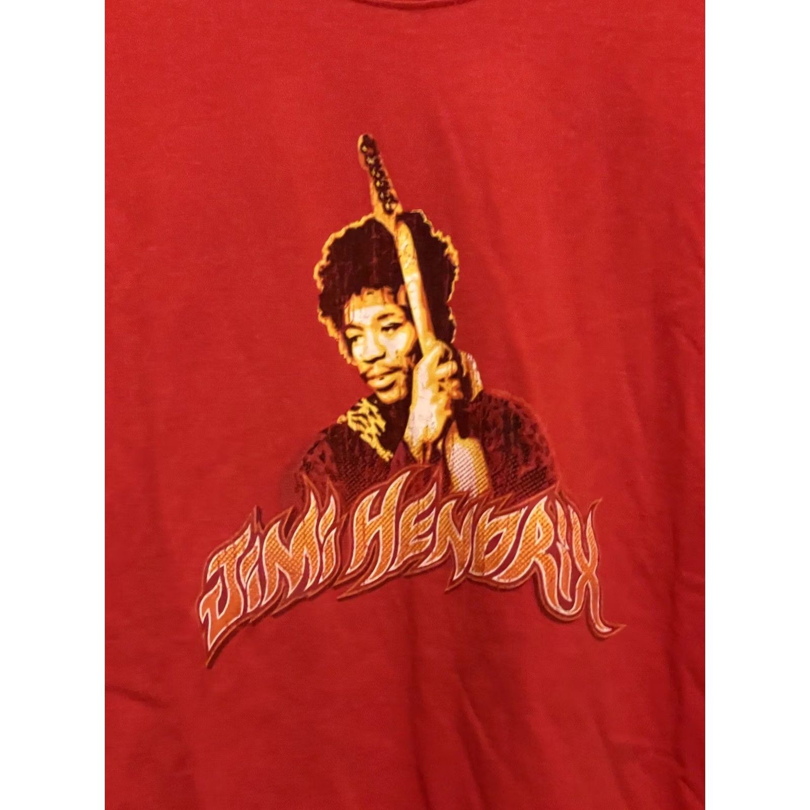 Gildan Vintage Jimi Hendrix Red Shirt Size XL Gildan Tag Graphic Rock (E296) Size US XL / EU 56 / 4 - 2 Thumbnail
