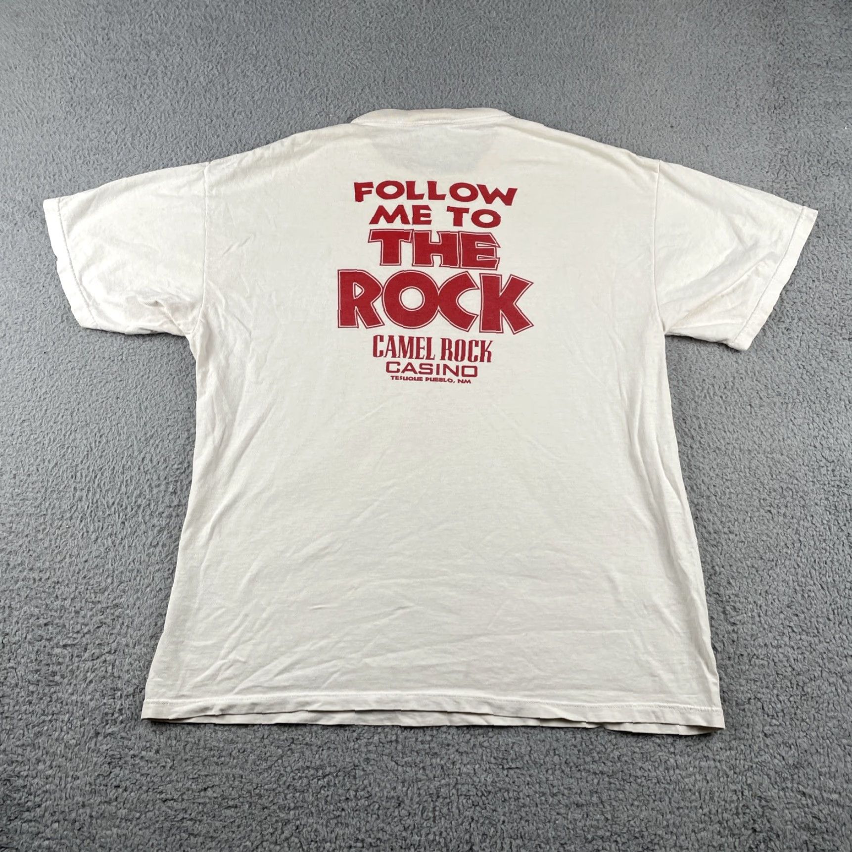 Camel VINTAGE Camel Rock Casino Tshirt XL Pogo Frog Print Men Shirt Beige Size US XL / EU 56 / 4 - 2 Thumbnail