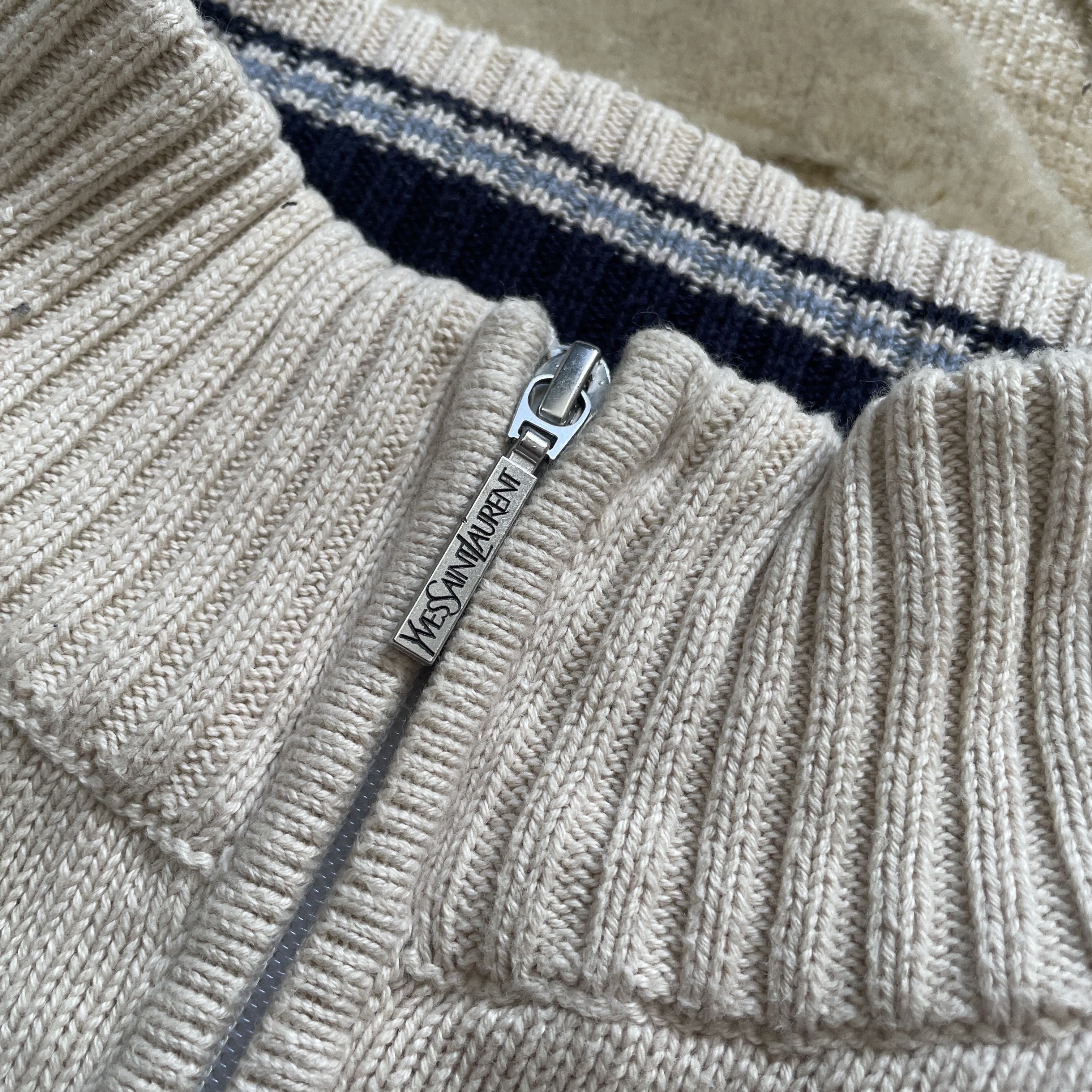 Yves Saint Laurent YSL Yves Saint Laurent Zip Sweater Vintage 1990s Old Money Size US M / EU 48-50 / 2 - 3 Thumbnail