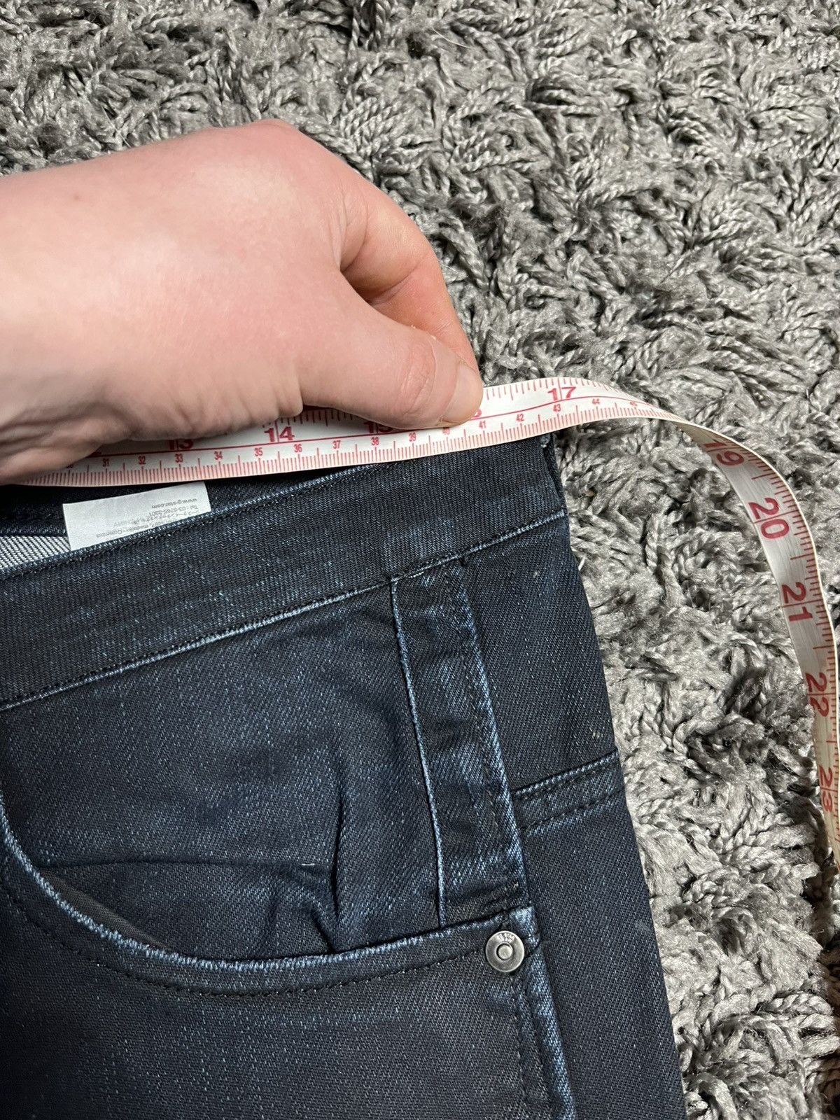 G-Star G-Star Raw Arc 3D Slim Jeans Dark Aged / Black Waxed Denim Size US 30 / EU 46 - 11 Thumbnail