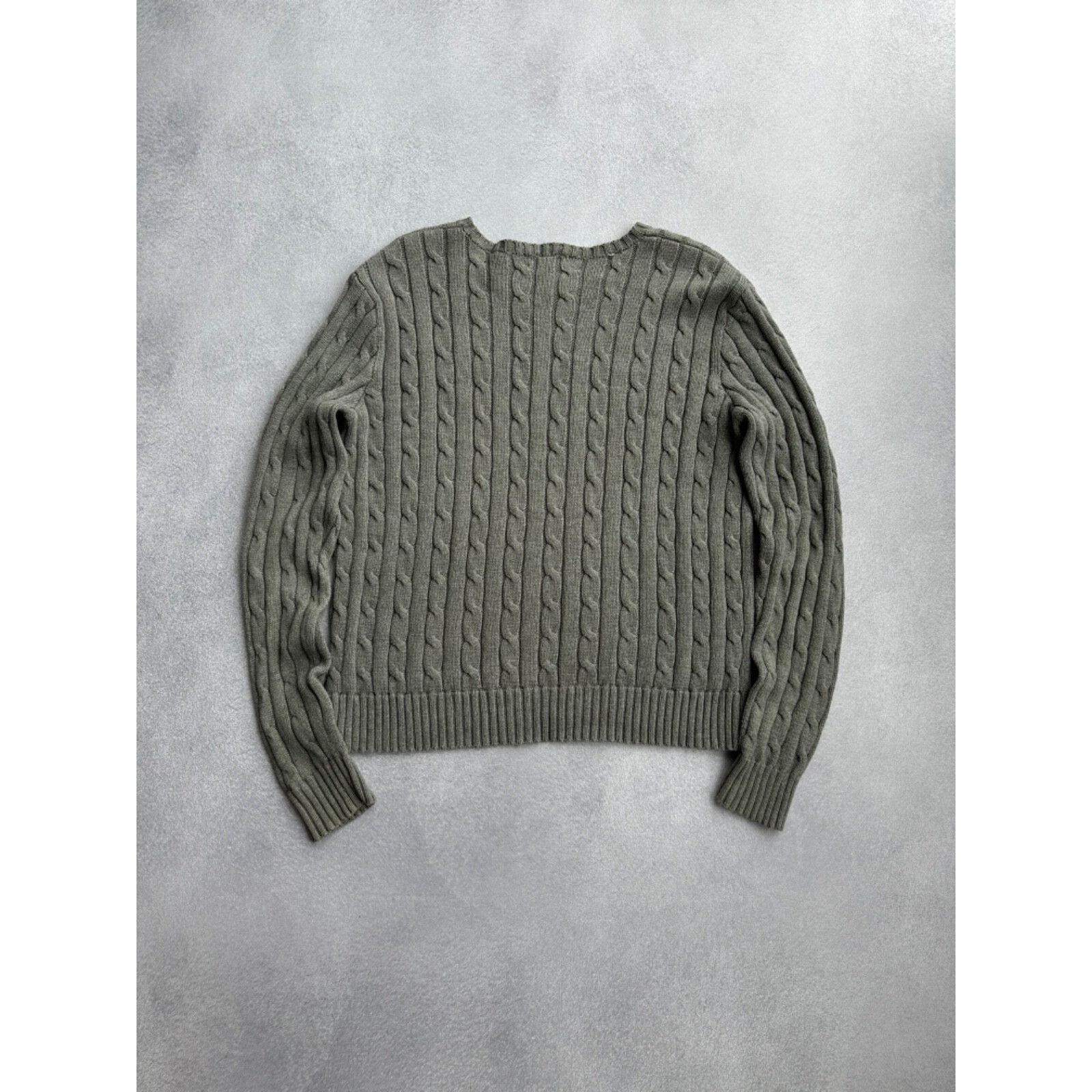 Polo Ralph Lauren VTG Polo Ralph Lauren Cable Knit Woman Dark Grey Sweater Size US L / EU 52-54 / 3 - 9 Thumbnail
