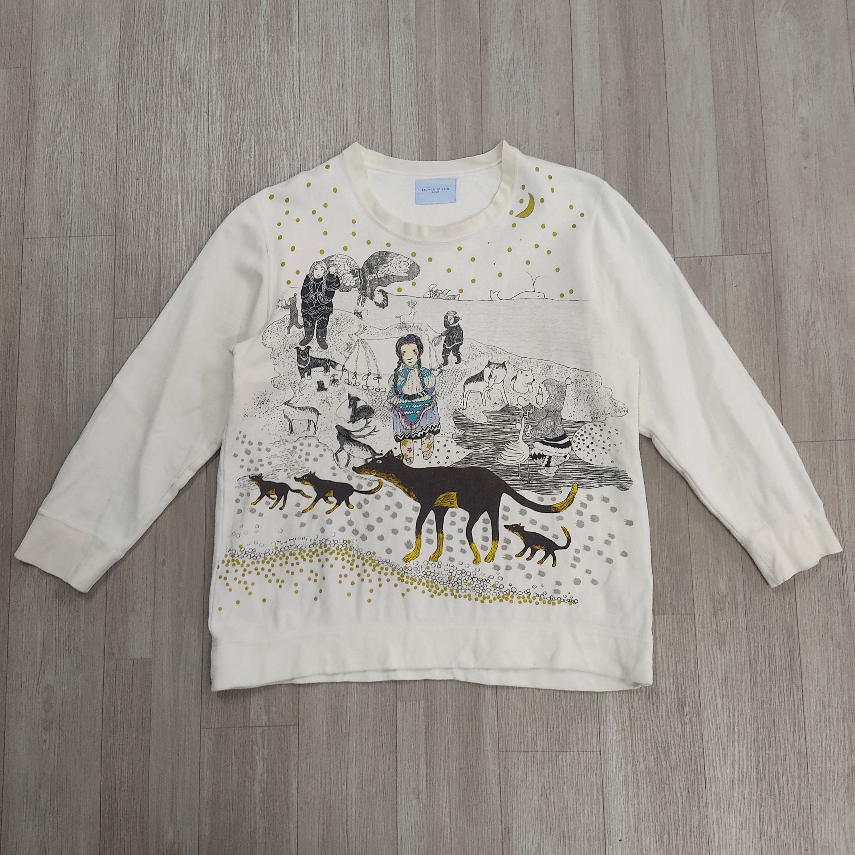 Issey Miyake TSUMORI CHISATO ROOM Rare Graphic Sweater Pullovers Size M / US 6-8 / IT 42-44 - 2 Thumbnail