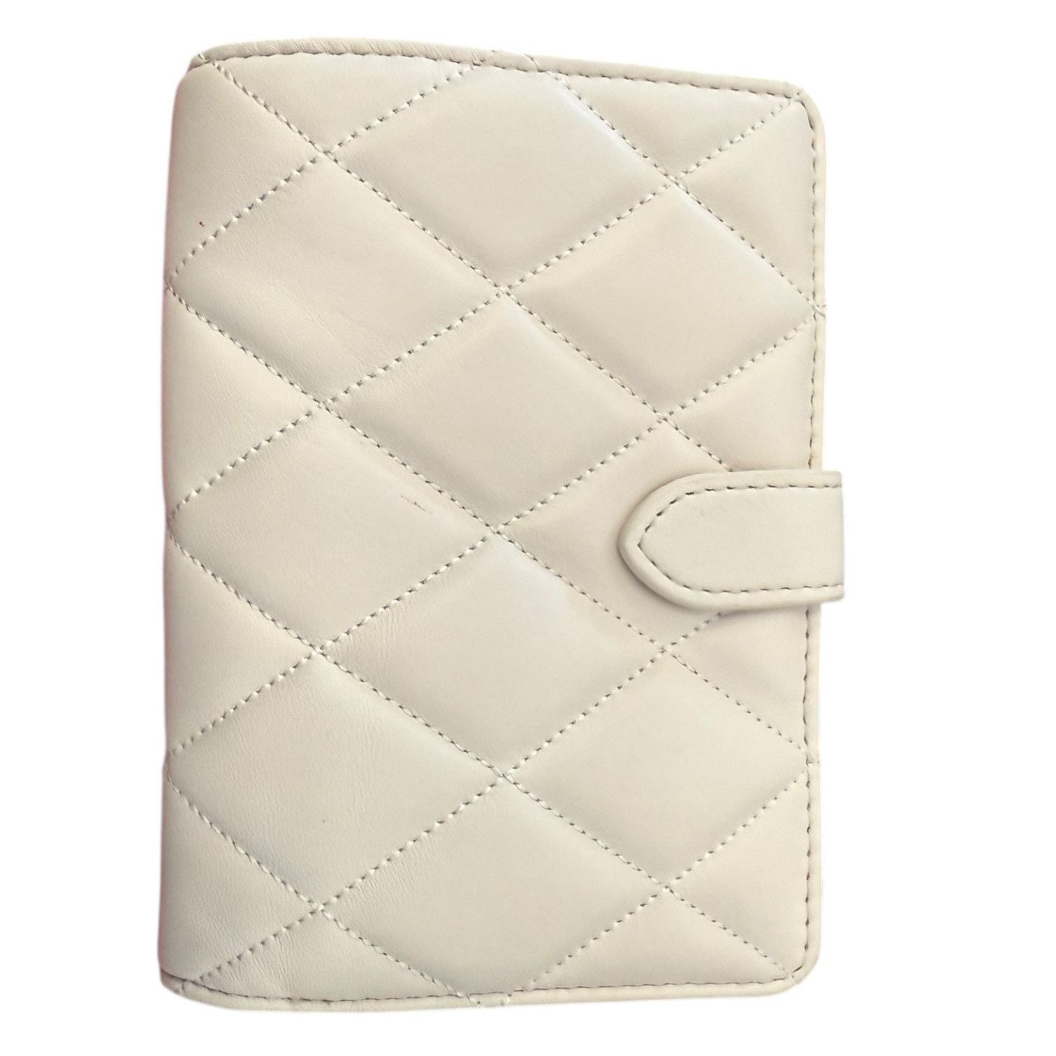 Kate Spade Off White Carey Quilted Bifold Snap Wallet
