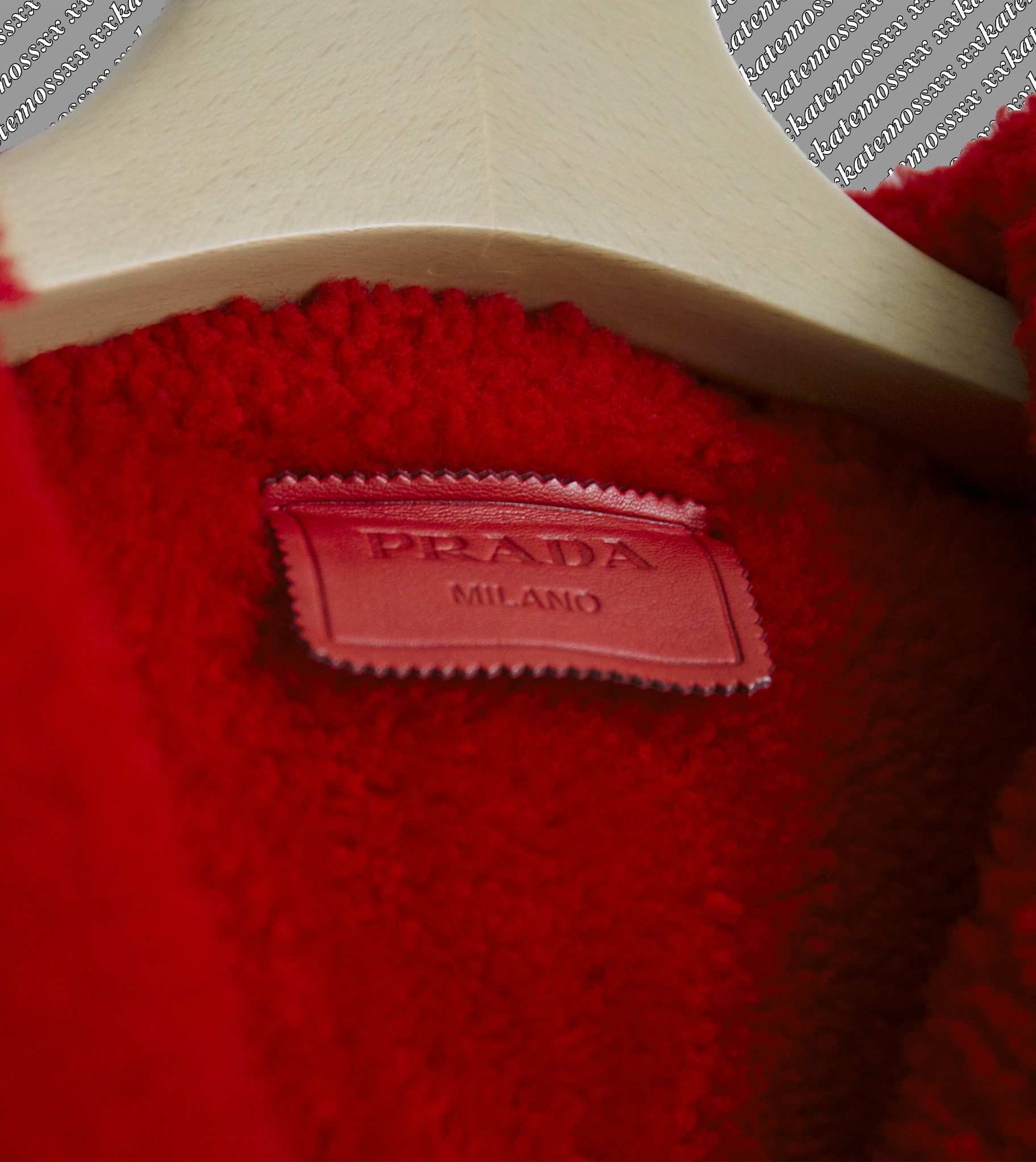 Prada Prada AW14 Oversized Shearling Nylon Jacket Size S / US 4 / IT 40 - 3 Thumbnail