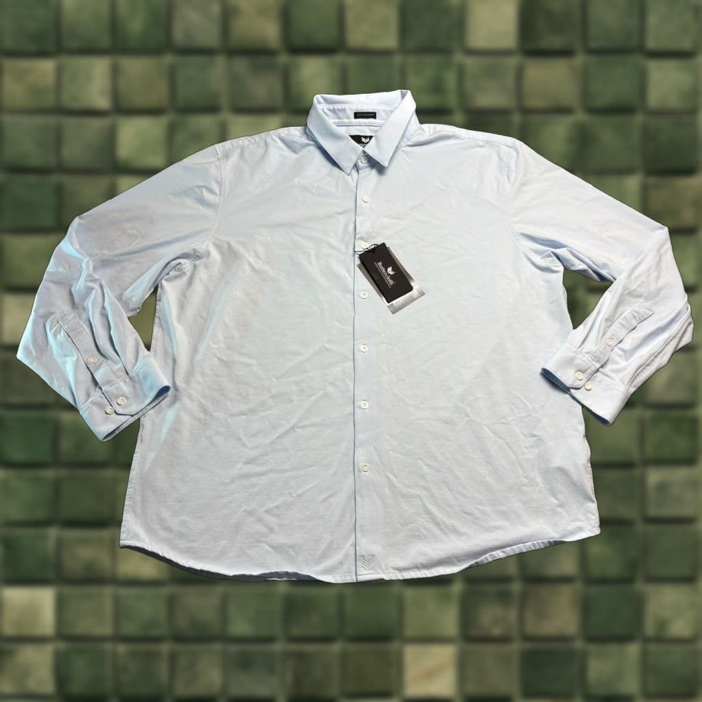 Vintage Buttercloth Dress Shirt Mens 3XL Blue Button-Up NWT NEW Size 48R - 1 Thumbnail