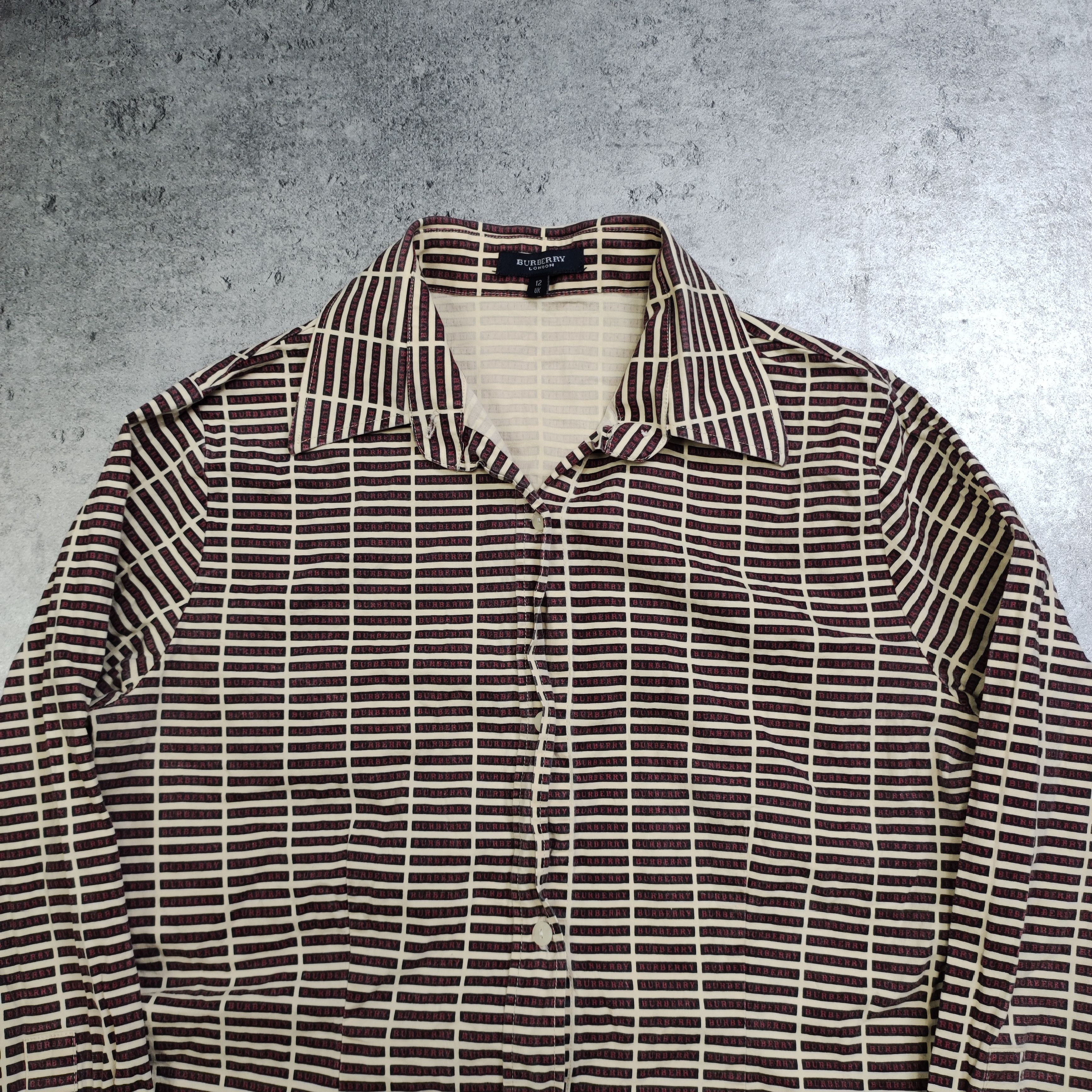 Burberry × Vintage RARE Checkered Nova Burberry London Skinny Logo Shirt Size M / US 6-8 / IT 42-44 - 3 Thumbnail
