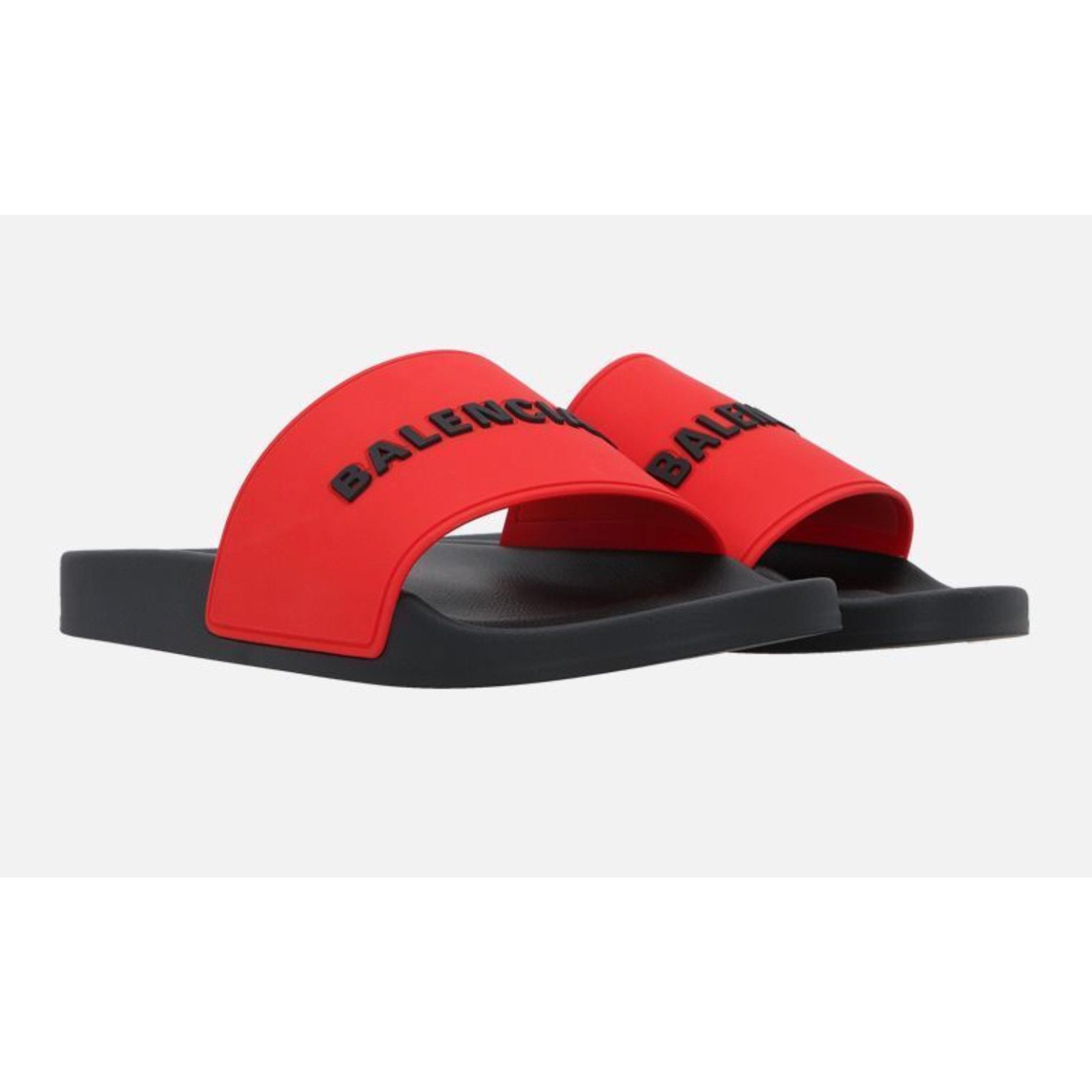 Balenciaga Balenciaga Rubber Logo Slide Pool Sandal Flip Flop Flat 42 9 Size US 9 / EU 42 - 2 Thumbnail