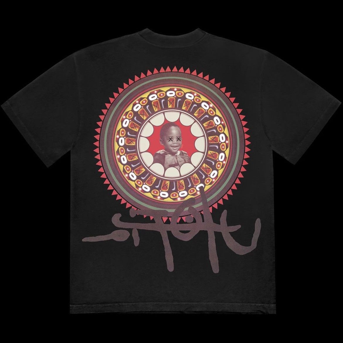 travis scott x kaws tee