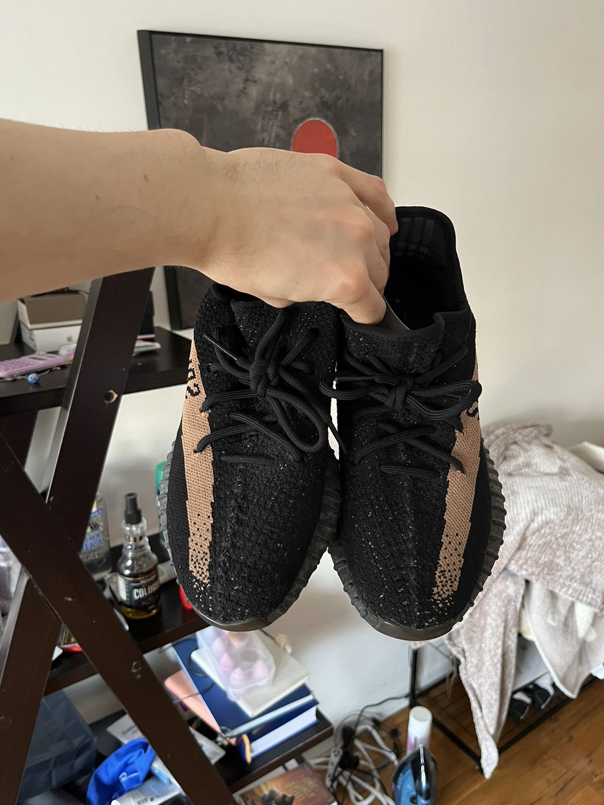 Adidas Adidas Yeezy Boost 350 v2 core Black Cooper Size US 8 / EU 41 - 3 Thumbnail