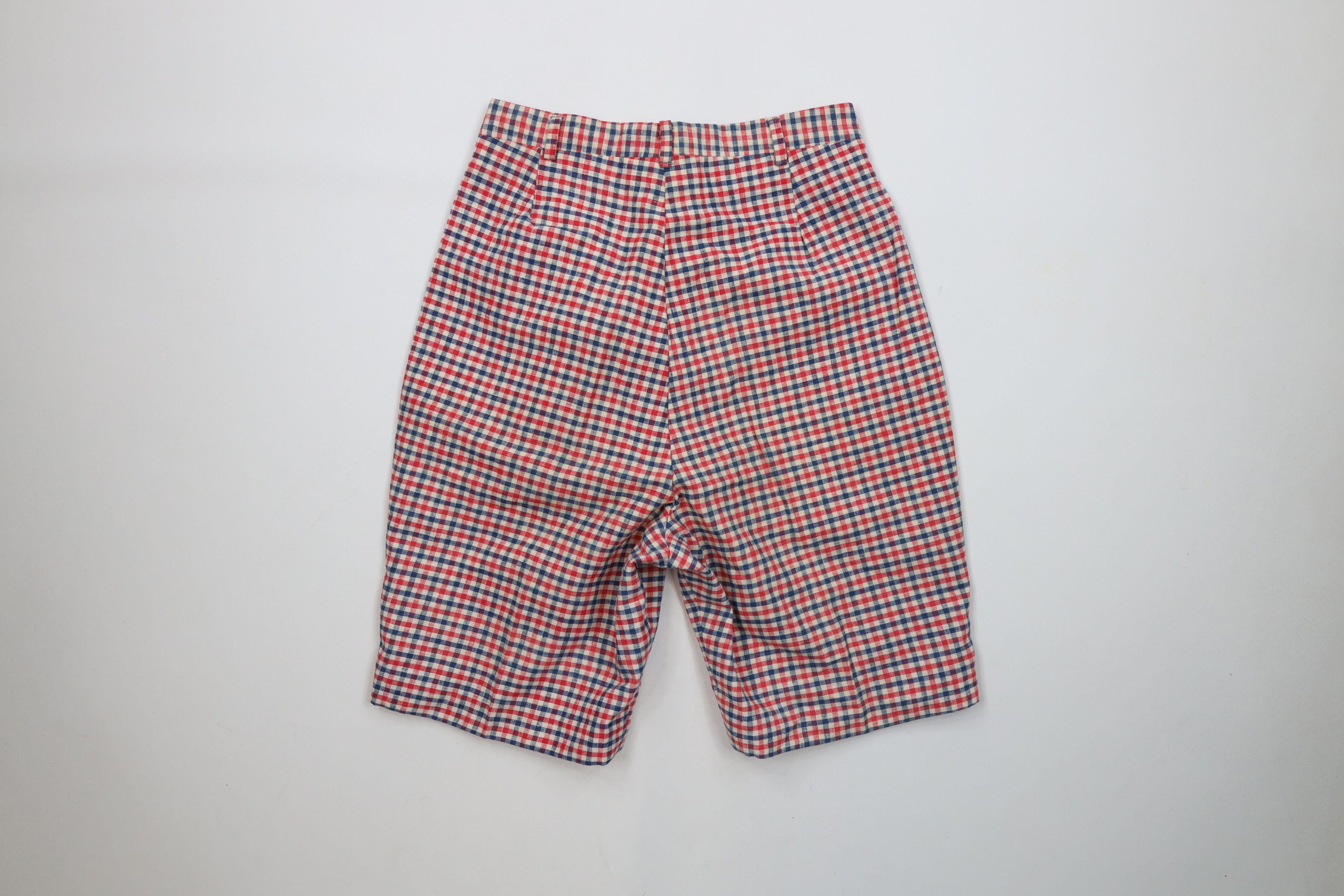 Vintage Vintage 50s 60s Bermuda Chino Shorts Gingham Plaid USA Size 26" / US 2 / IT 38 - 11 Thumbnail