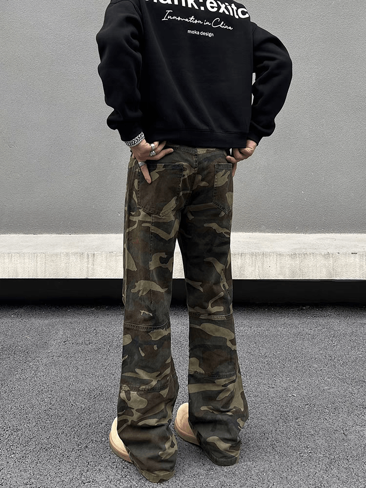 Vintage punk fade camo military cargo flared pants Size US 32 / EU 48 - 8 Thumbnail