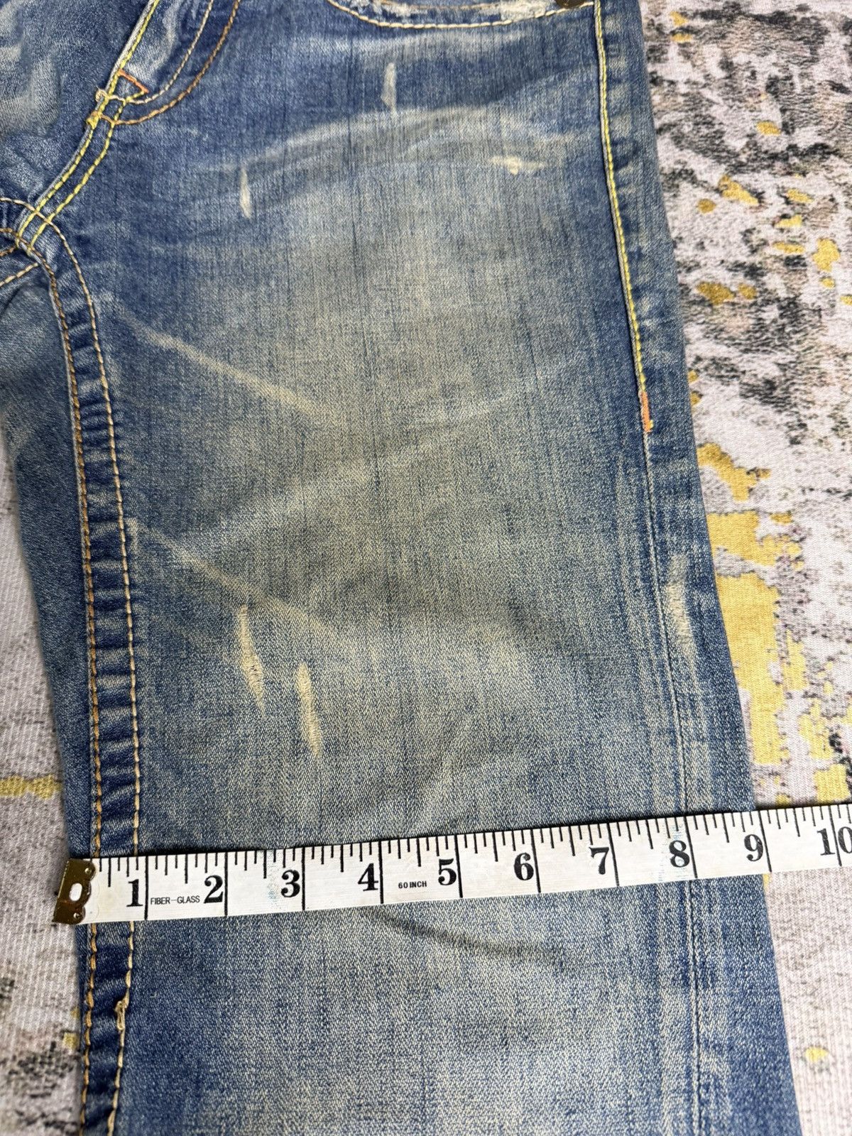Tornado Mart Vintage True Religion Joey Big T Flared Distressed Jeans Size US 33 - 10 Thumbnail