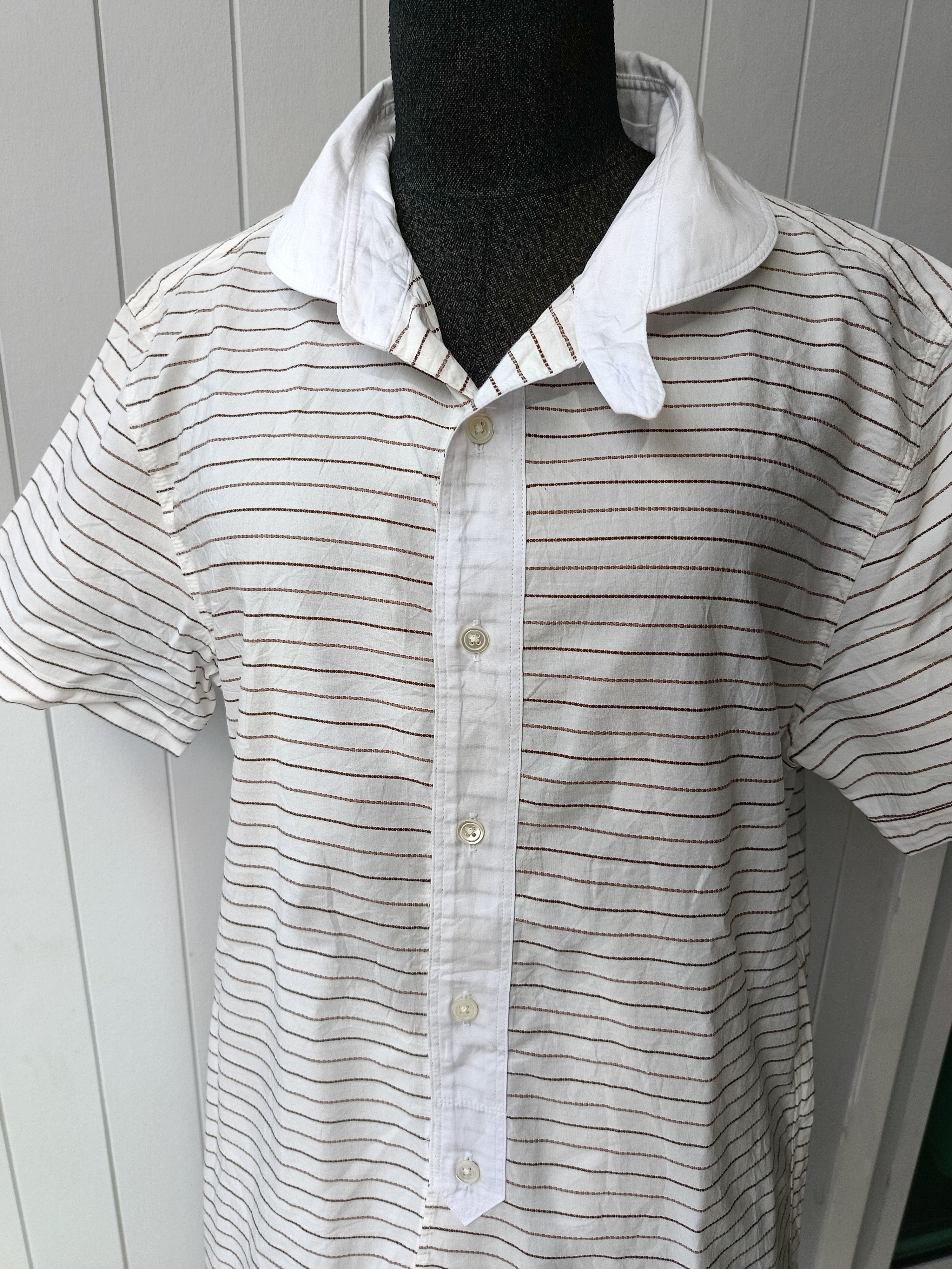 Edifice Japan Edifice 40 Japan shawl collar striped short sleeve shirt Size US M / EU 48-50 / 2 - 8 Thumbnail