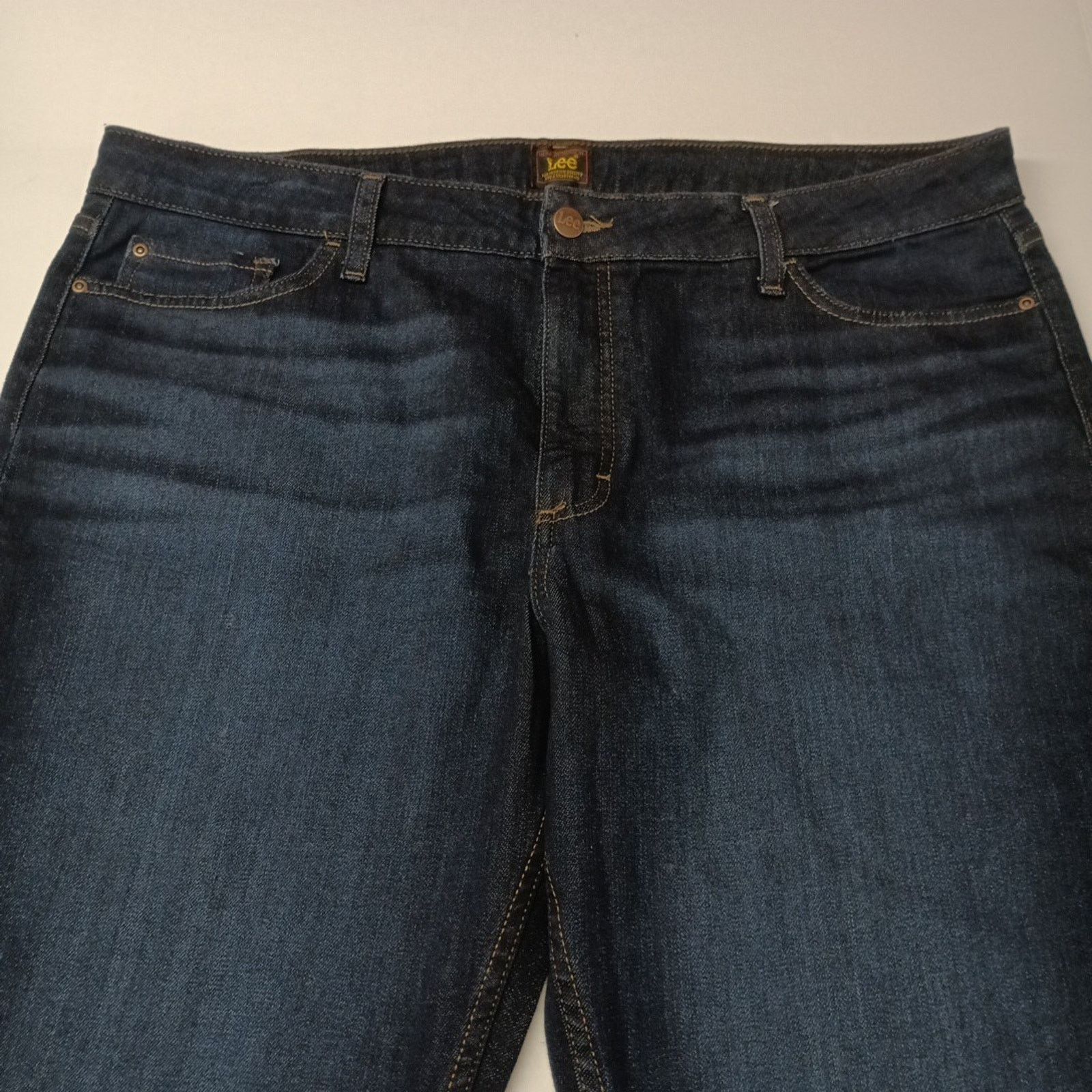 Lee Lee Straight Jeans Womens 20 Medium Size 40x30 Blue Mid Rise Size 42" / US 20 - 5 Thumbnail
