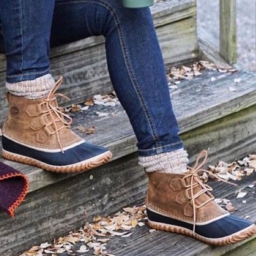 SOREL Sorel Out And About Brown Leather Ankle Winter Boots Size 5 Size US 5 / IT 35 - 1 Thumbnail