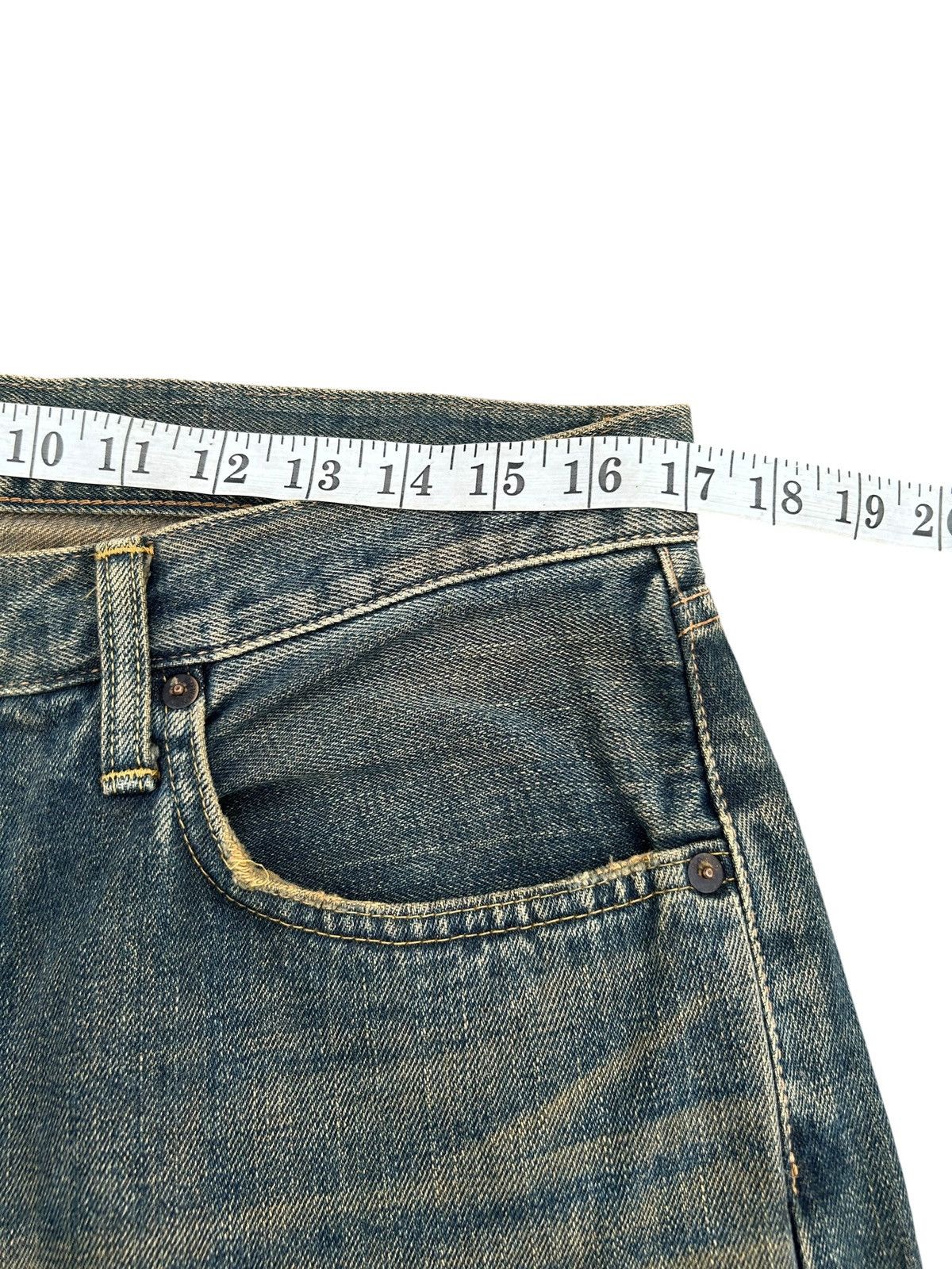 Kapital Vintage Edwin 505 Selvedge Rusty Distressed Denim Jeans Size US 34 / EU 50 - 13 Thumbnail