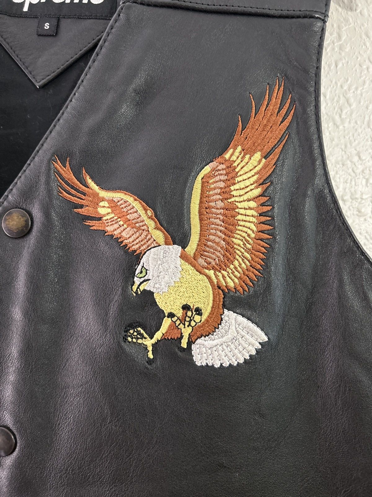 シュプリームSupreme 18SS Eagle Leather Vest　M Clothing Supreme Eagle Leather Vest シュプリームSupreme 18SS Eagle