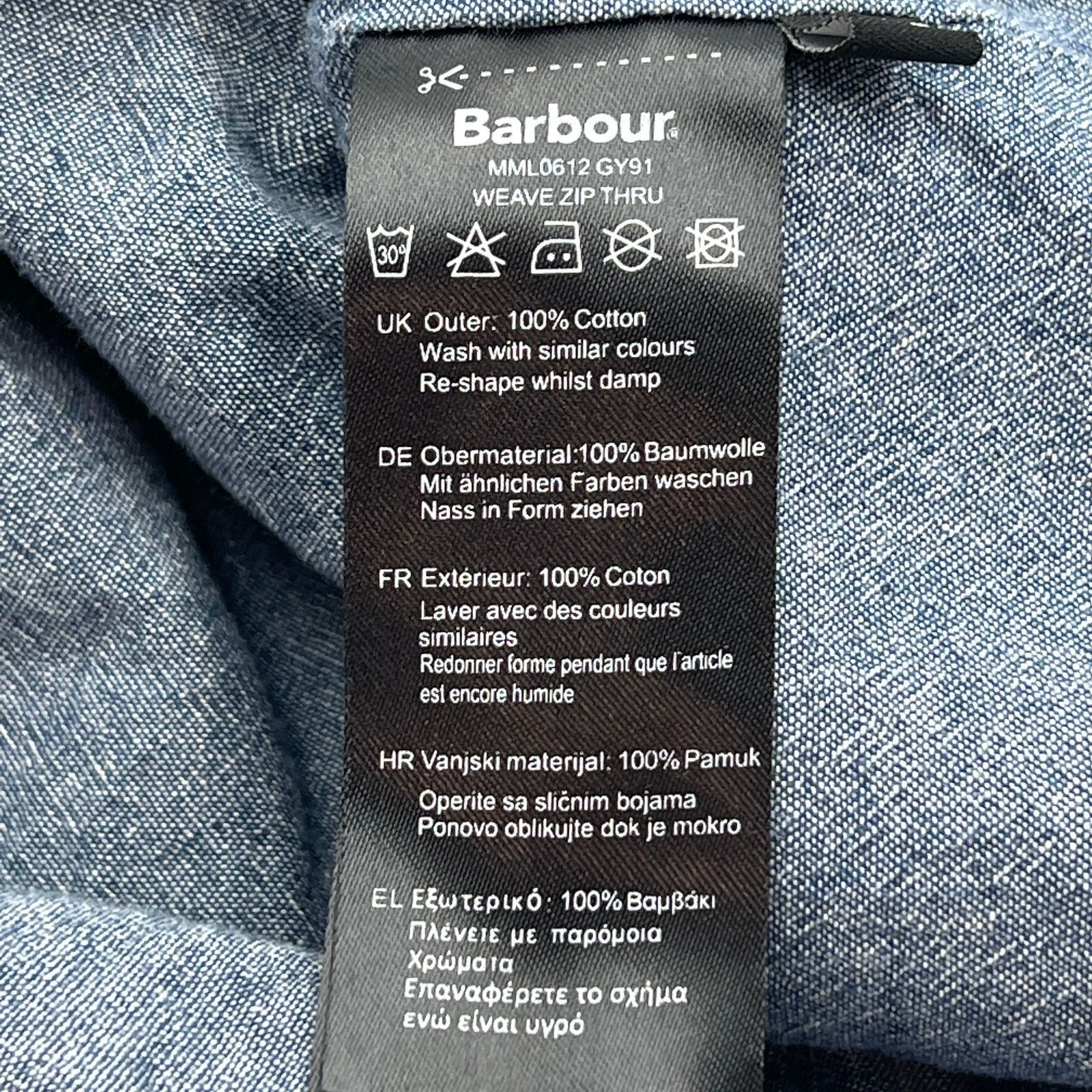Barbour Barbour Weave Zip Thru Sweater Cardigan Long Sleeve Cotton Size US XL / EU 56 / 4 - 10 Thumbnail