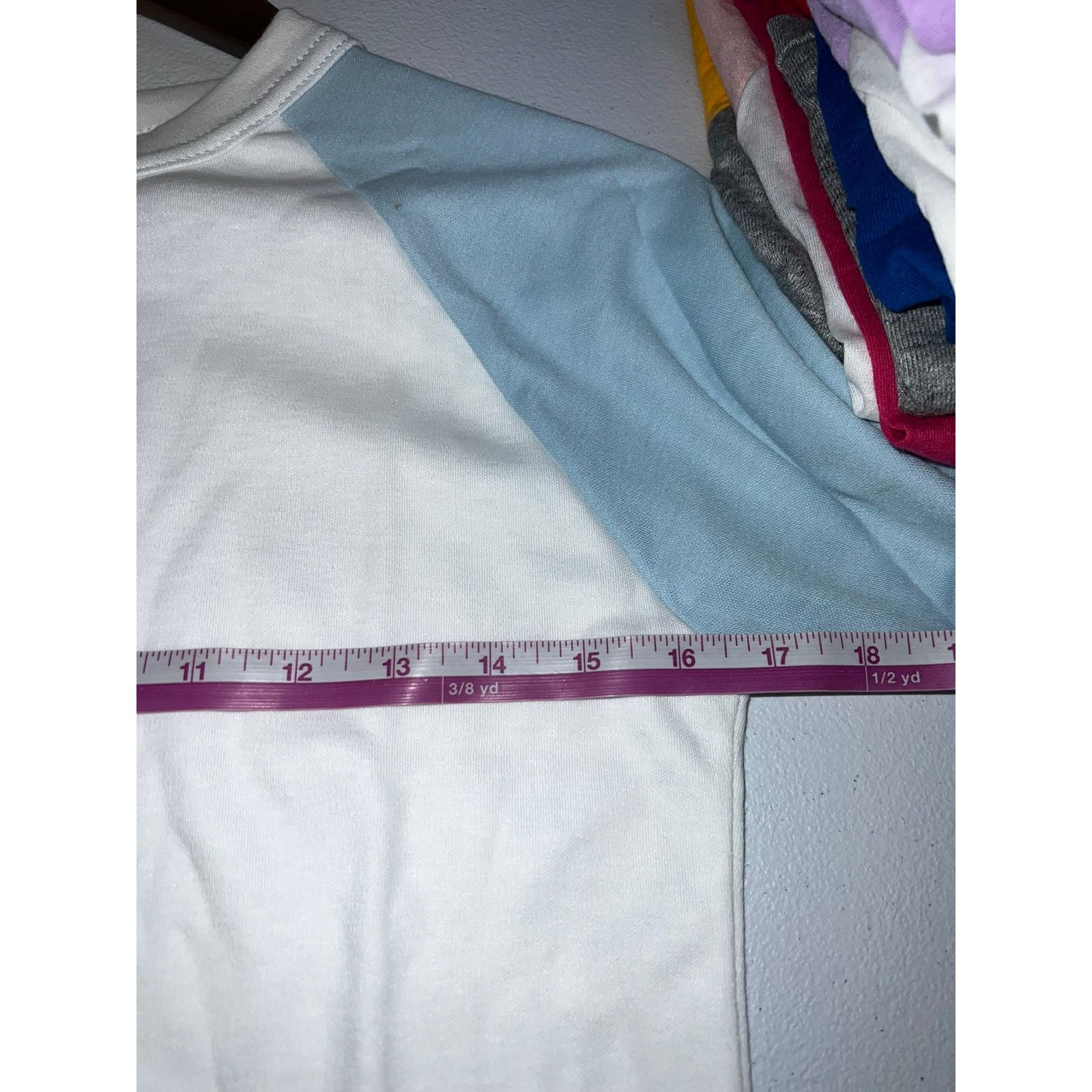 Vintage 80s Women's Lucky Star White Blue Raglan Shirt Top Women M Size M / US 6-8 / IT 42-44 - 8 Thumbnail