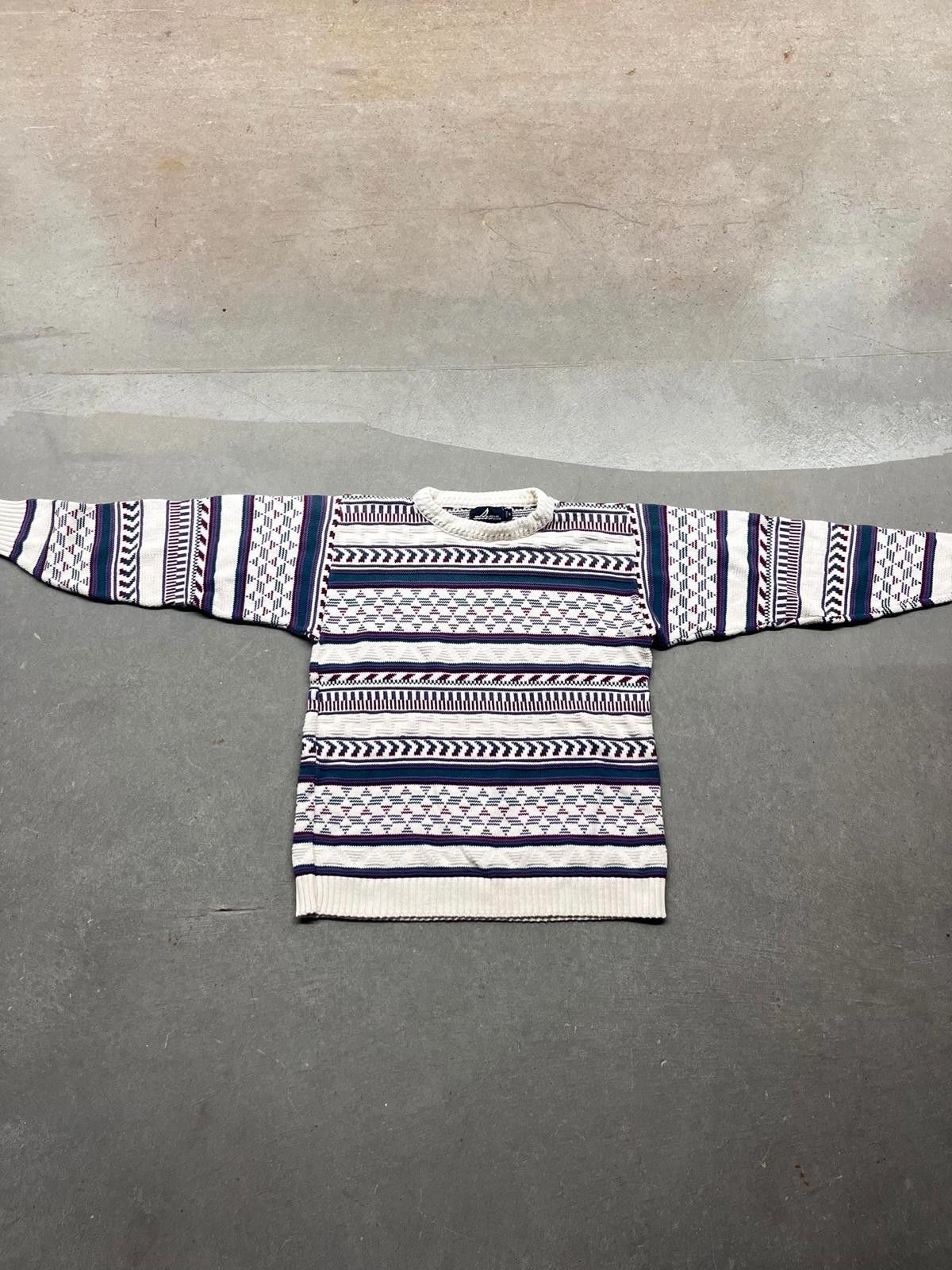 Sperry Vintage 90s Sperry Patterned Crewneck Sweater 100% Cotton M Size US M / EU 48-50 / 2 - 2 Thumbnail