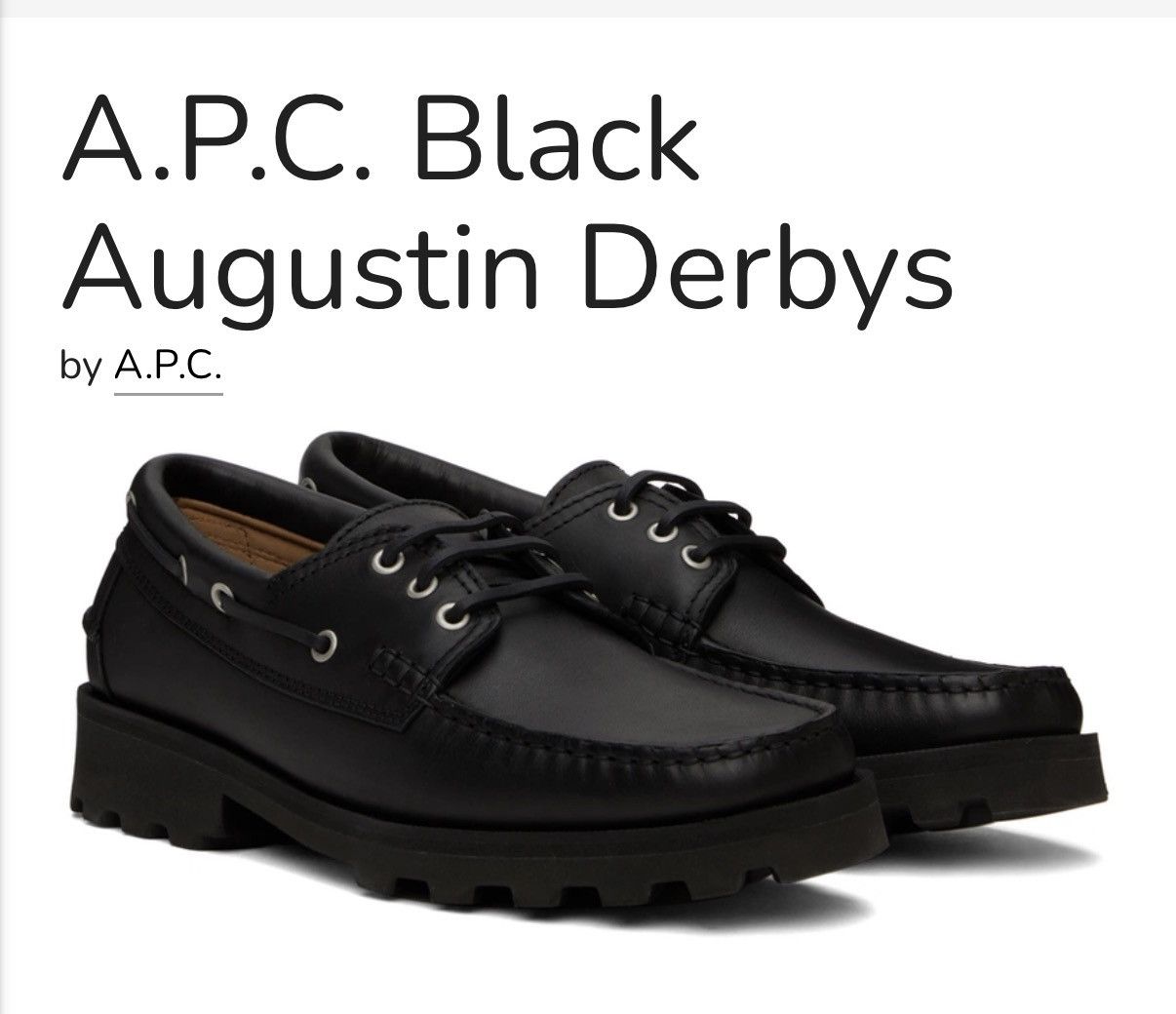 A.P.C. A.P.C. Augustin Derby Shoe Our Legacy boat deck moc Size US 9 / EU 42 - 4 Thumbnail