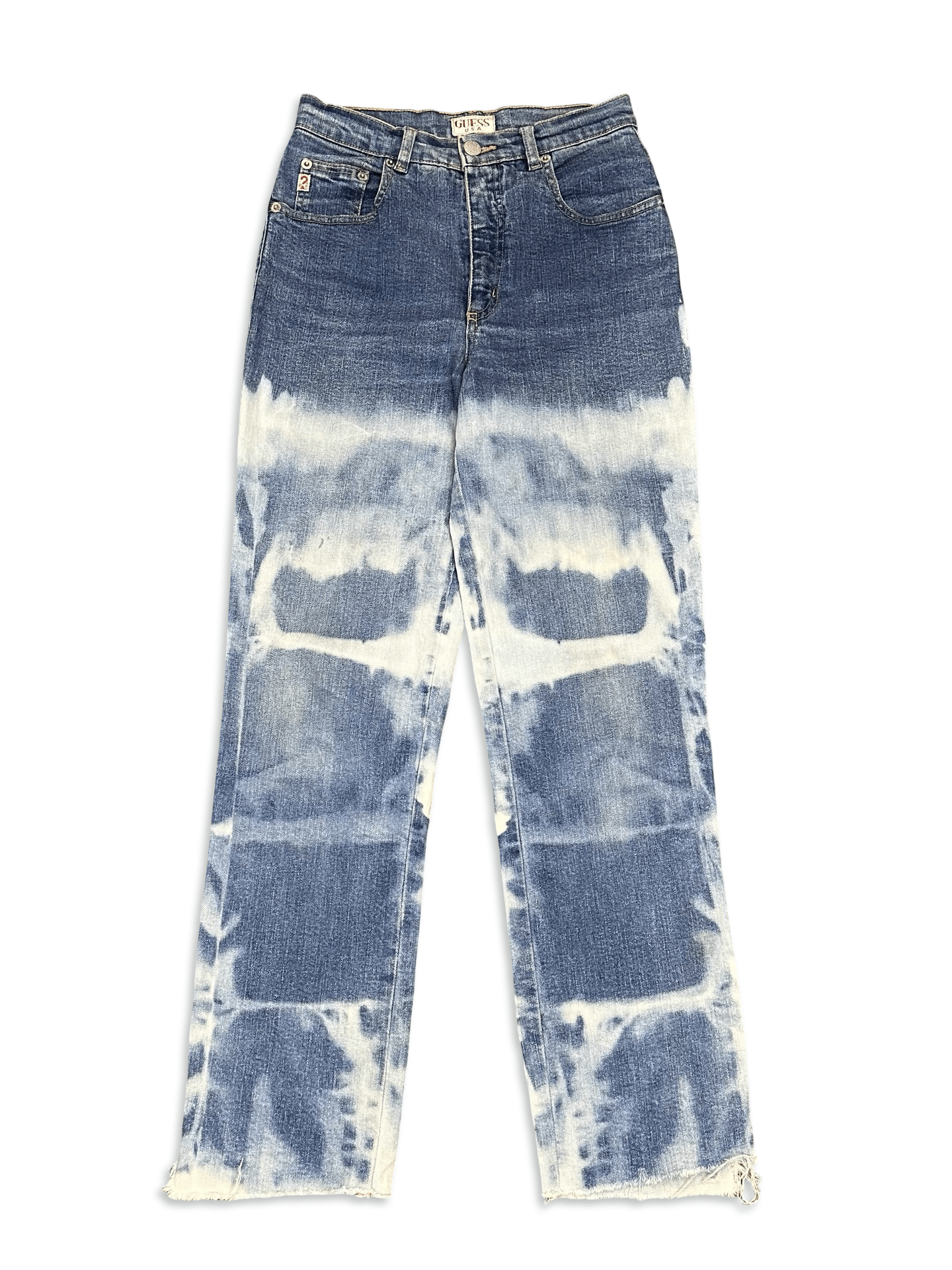 Guess Guess USA tie dye faded distressed denim jeans Size 29" - 1 Thumbnail