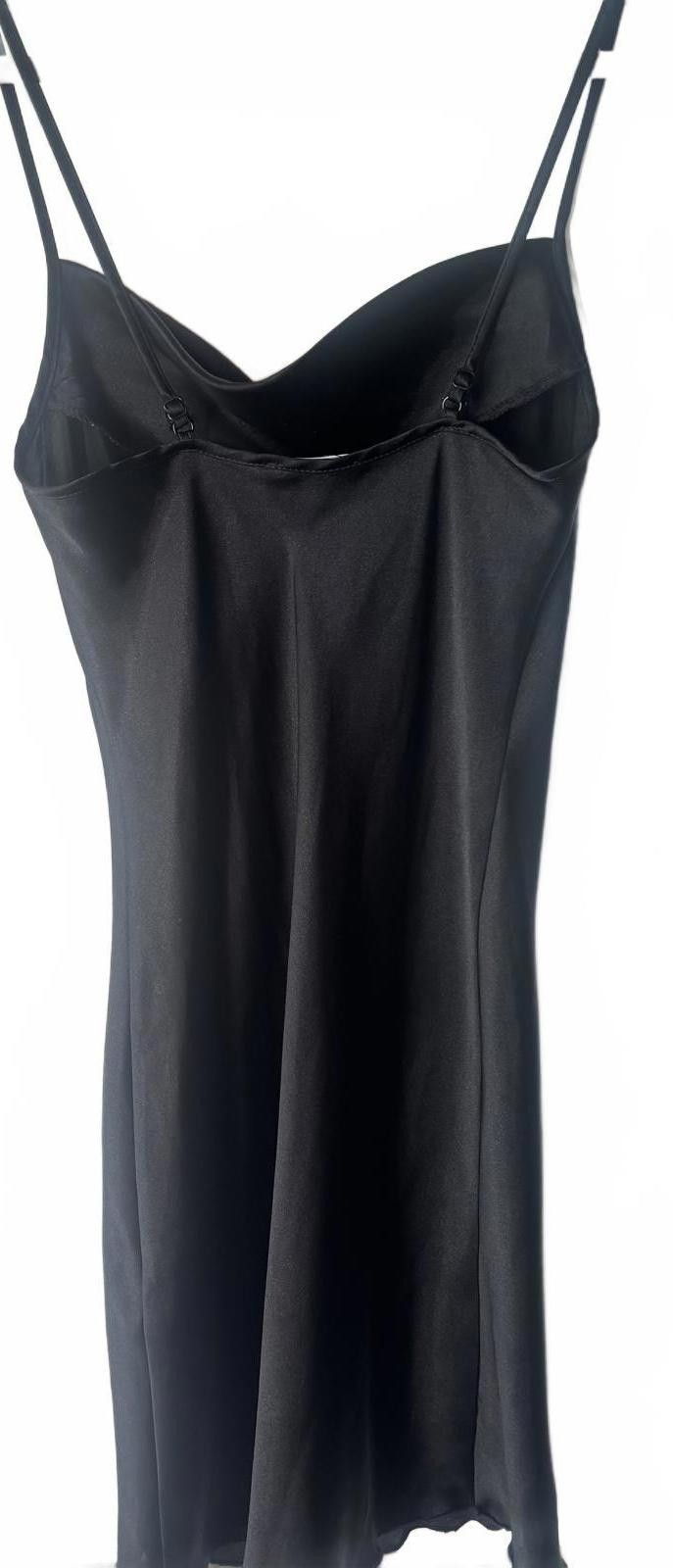 United Colors Of Benetton Bebe Black Satin Slip Dress Size XS / US 0-2 / IT 36-38 - 5 Thumbnail