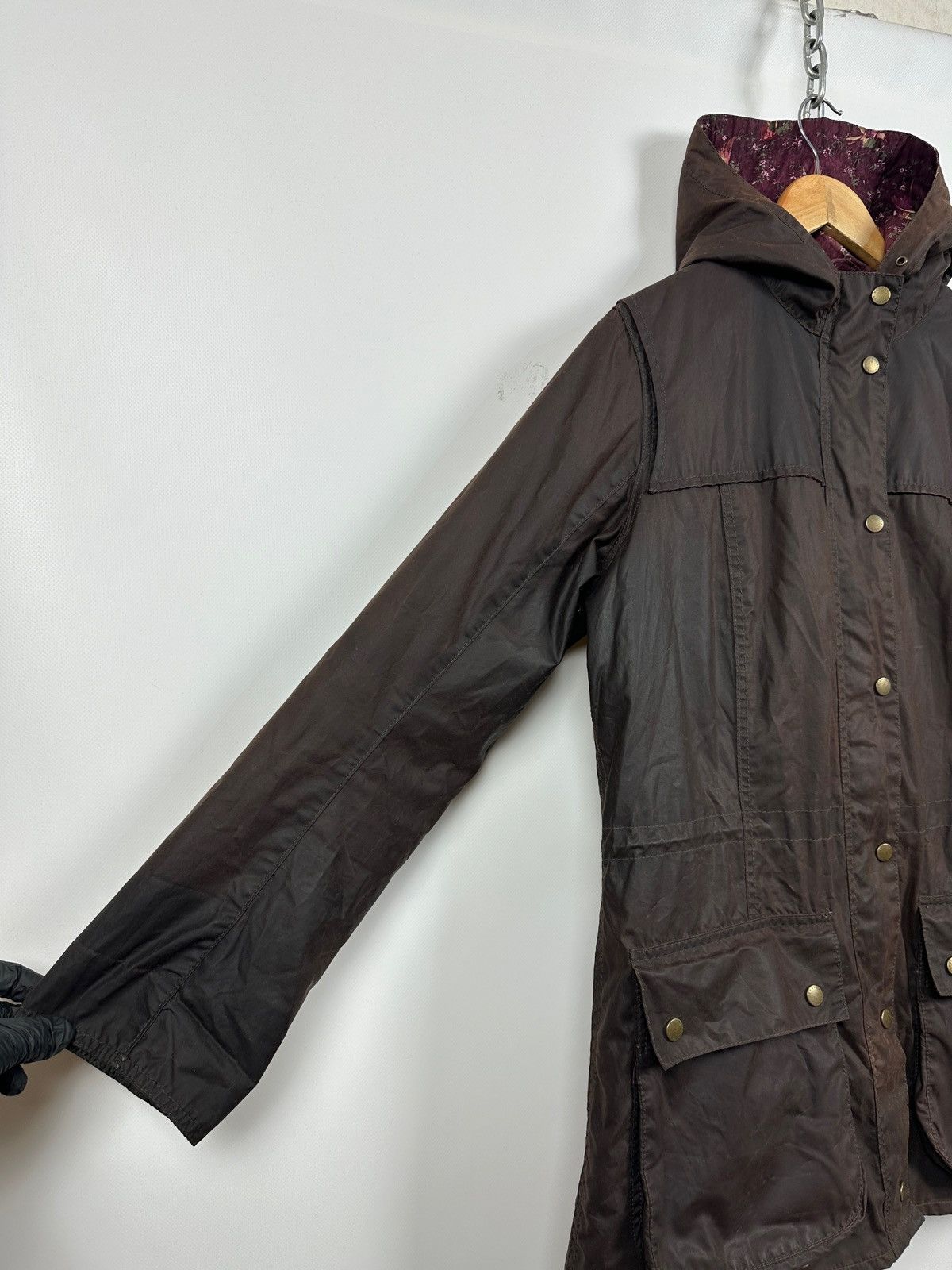 Barbour Retail Vintage Durham Brown Waxed Coat Jacket
