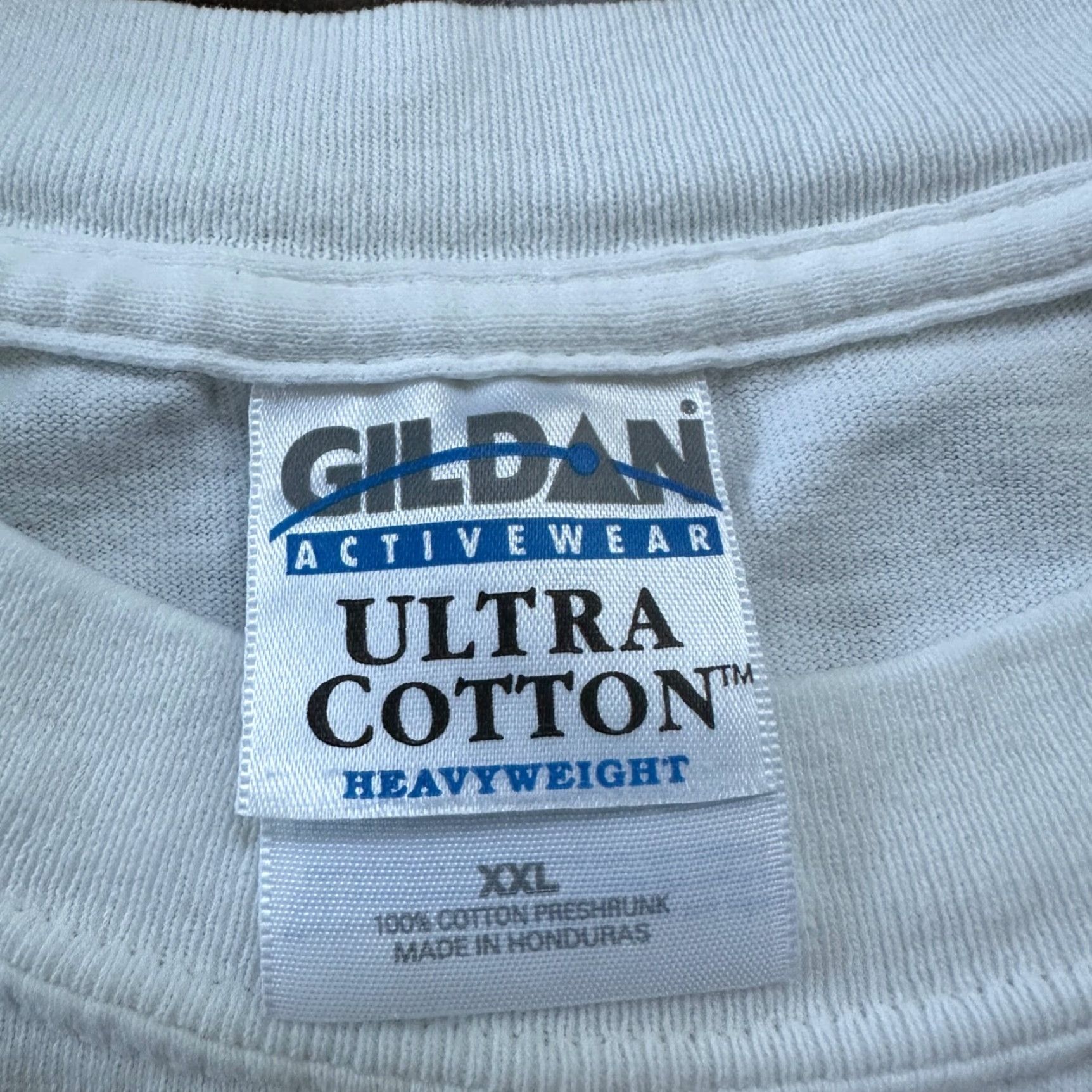 Gildan VINTAGE Gildan T-Shirt Men 2XL White Nascar Driving America USA 70s 80s 90s Vintage Short Sleeve Crew Neck Graphic Print Size US XXL / EU 58 / 5 - 2 Thumbnail
