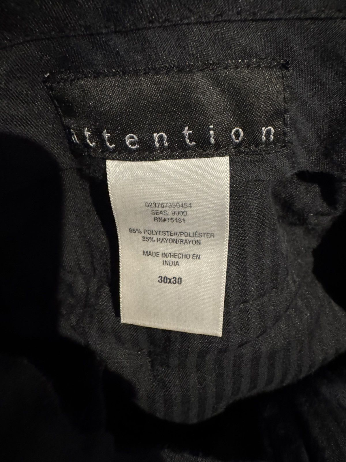 Vintage Black Attention Slacks Dress Pants Size US 30 / EU 46 - 11 Thumbnail