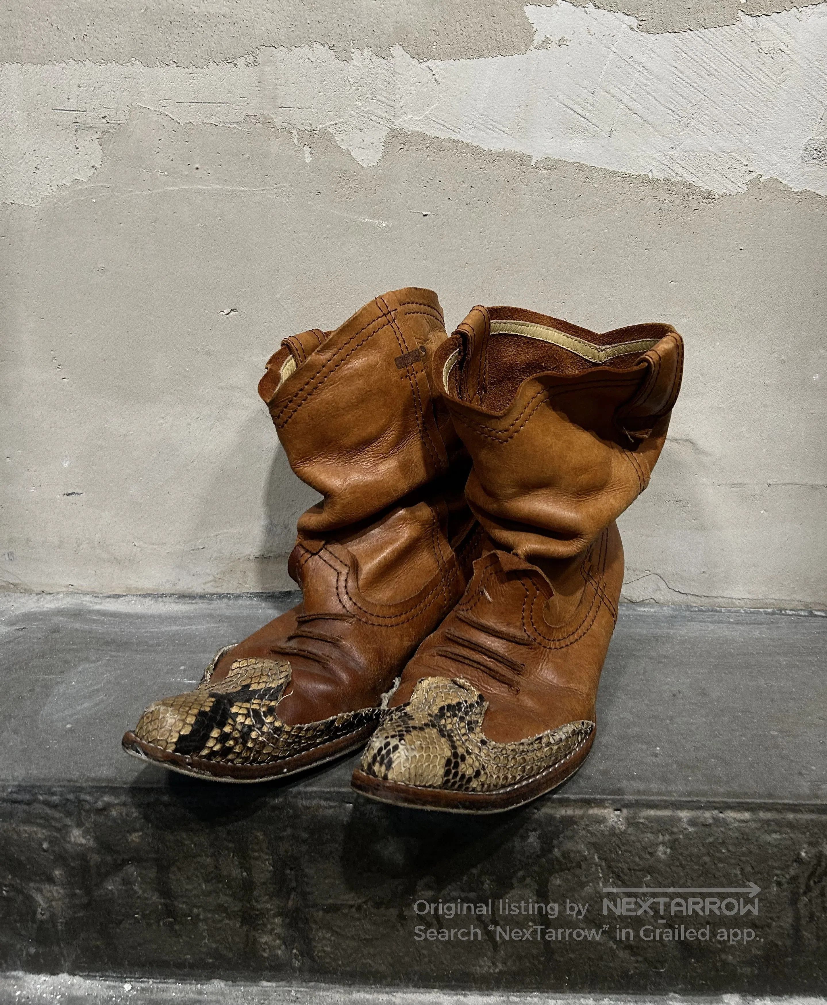 Junya Watanabe Junya Watanabe Man 00s Snakeskin Pointed. Size US 7 / EU 40 - 1 Thumbnail