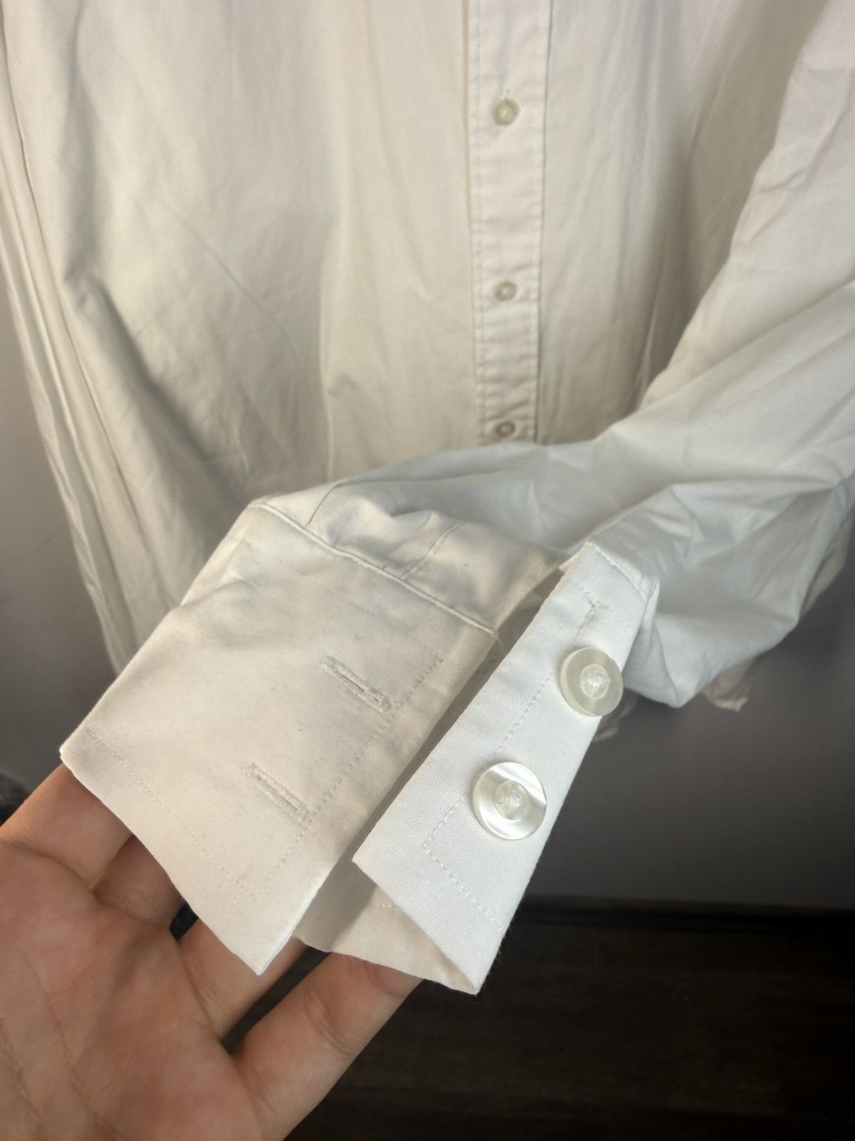 Yves Saint Laurent White YSL Shirt Dress Button Up Classic Logo Size US XXL / EU 58 / 5 - 6 Thumbnail