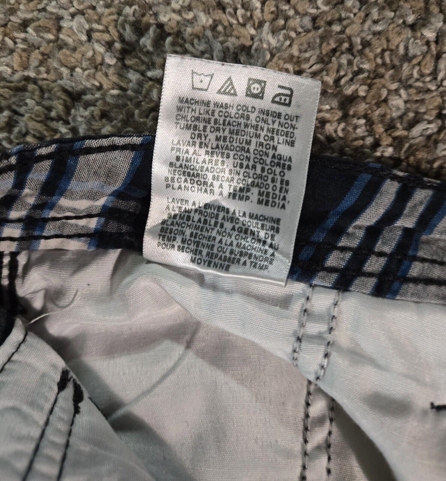 Lee Black And White Blue Stripe Plaid Lee Dungaree Shorts 38 Size US 38 / EU 54 - 4 Thumbnail