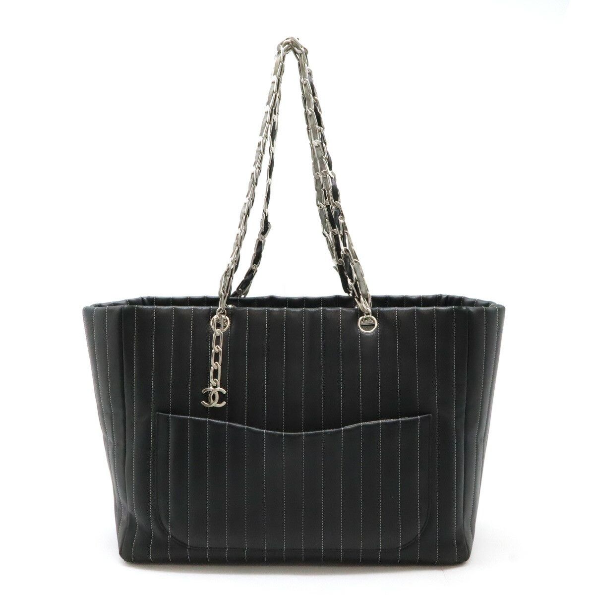 Chanel Chanel Leather New Mademoiselle 2Way Tote Bag A30038 Leather Shoulder Bag A30038 in Black, Women's