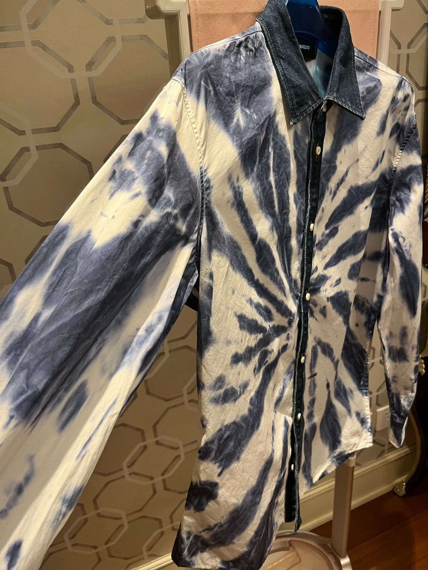 Dsquared2 Dsquared2 Blue Tie-Dye Shirt Size US S / EU 44-46 / 1 - 4 Thumbnail