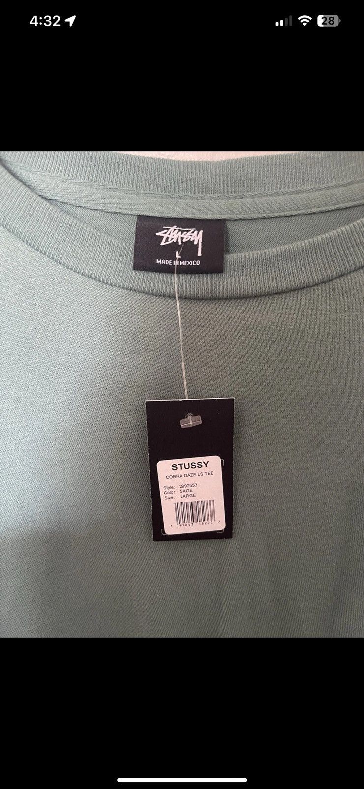 Stussy Stussy Green Long Sleeve Cobra Daze Shirt Size US L / EU 52-54 / 3 - 3 Thumbnail