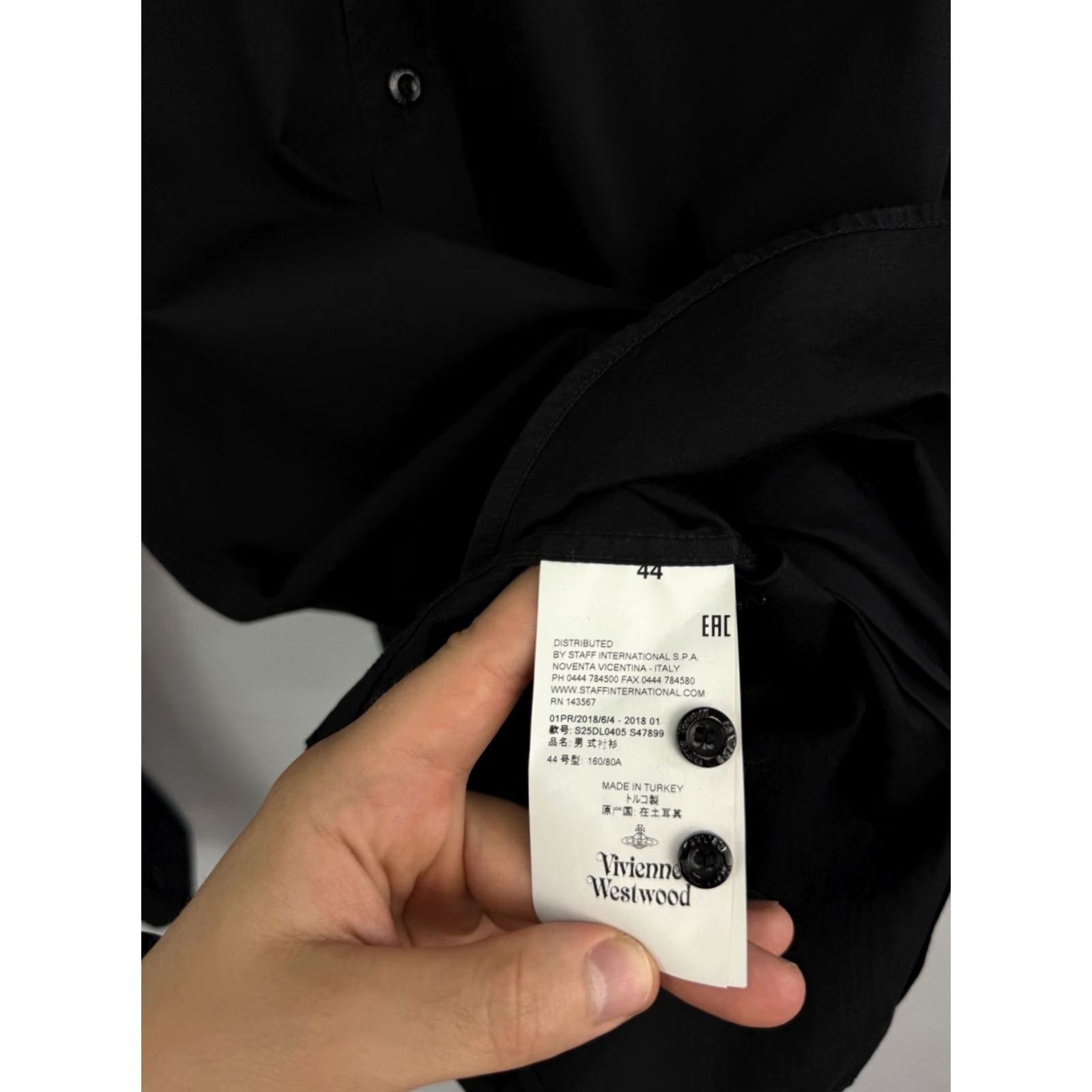 Vivienne Westwood Vivienne Westwood Shirt Mens Button-Up Long Sleeve Black 44 Retro Y2K Luxury Rare Color Black Size US XXL / EU 58 / 5 - 6 Thumbnail