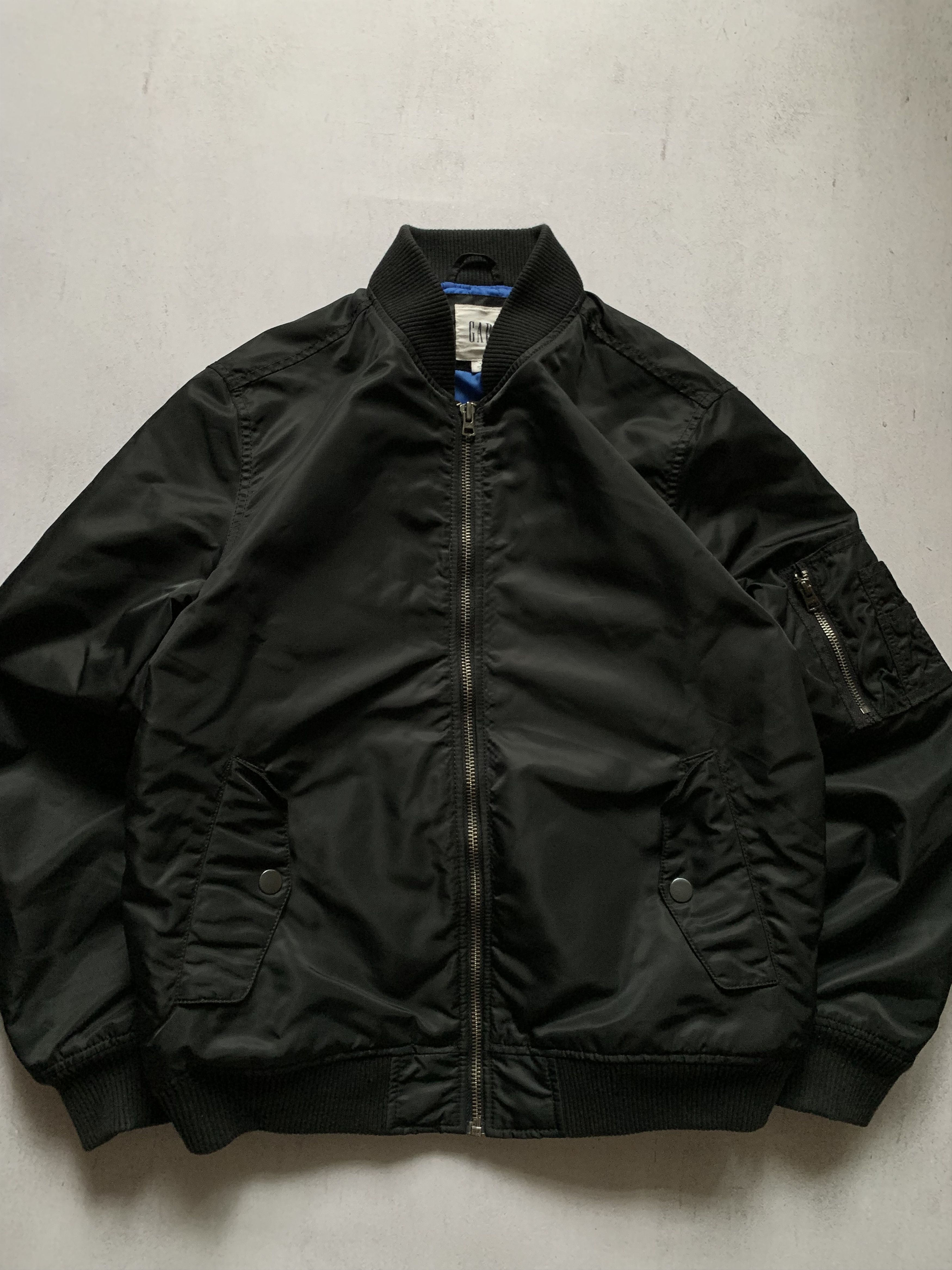 Gap × Vintage Vintage Gap Bomber Jacket Black Baggy Y2K 90s Size US S / EU 44-46 / 1 - 4 Thumbnail