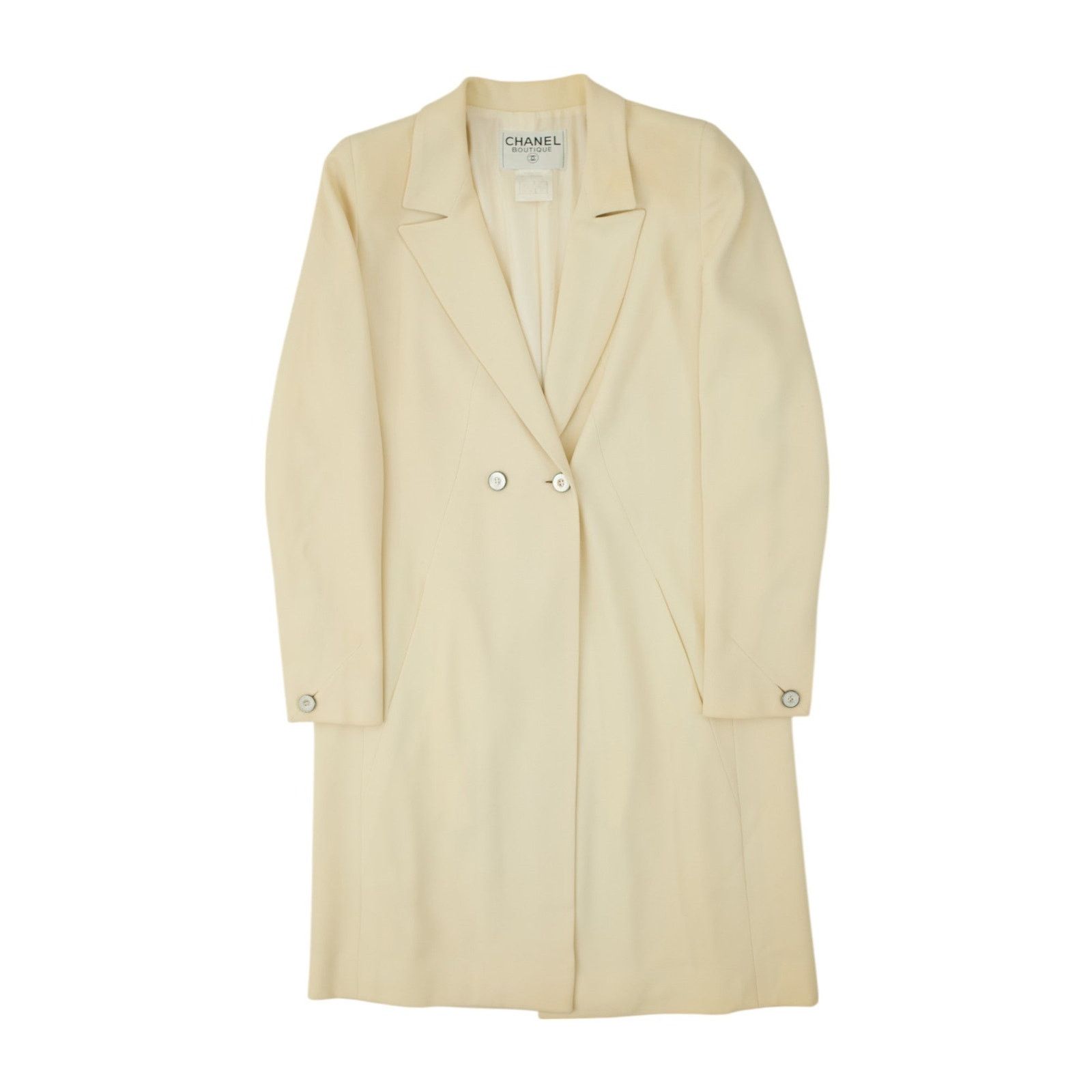 Chanel F/W 1998 White Coat Size XS / US 0-2 / IT 36-38 - 1 Thumbnail