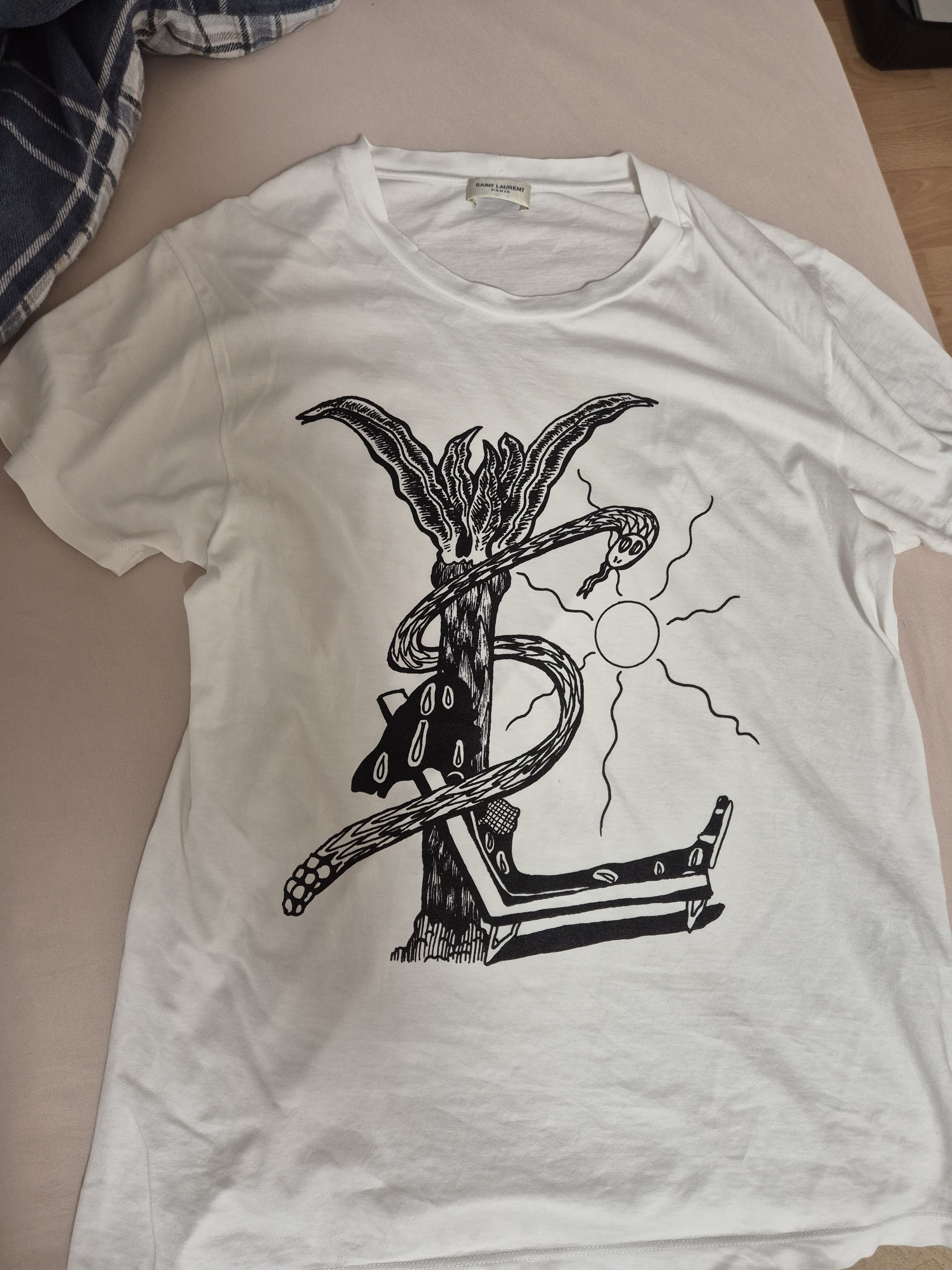 Saint Laurent Paris Saint Laurent Paris Hedi Slimane 2015 "YSL" shirt Size US XS / EU 42 / 0 - 6 Thumbnail