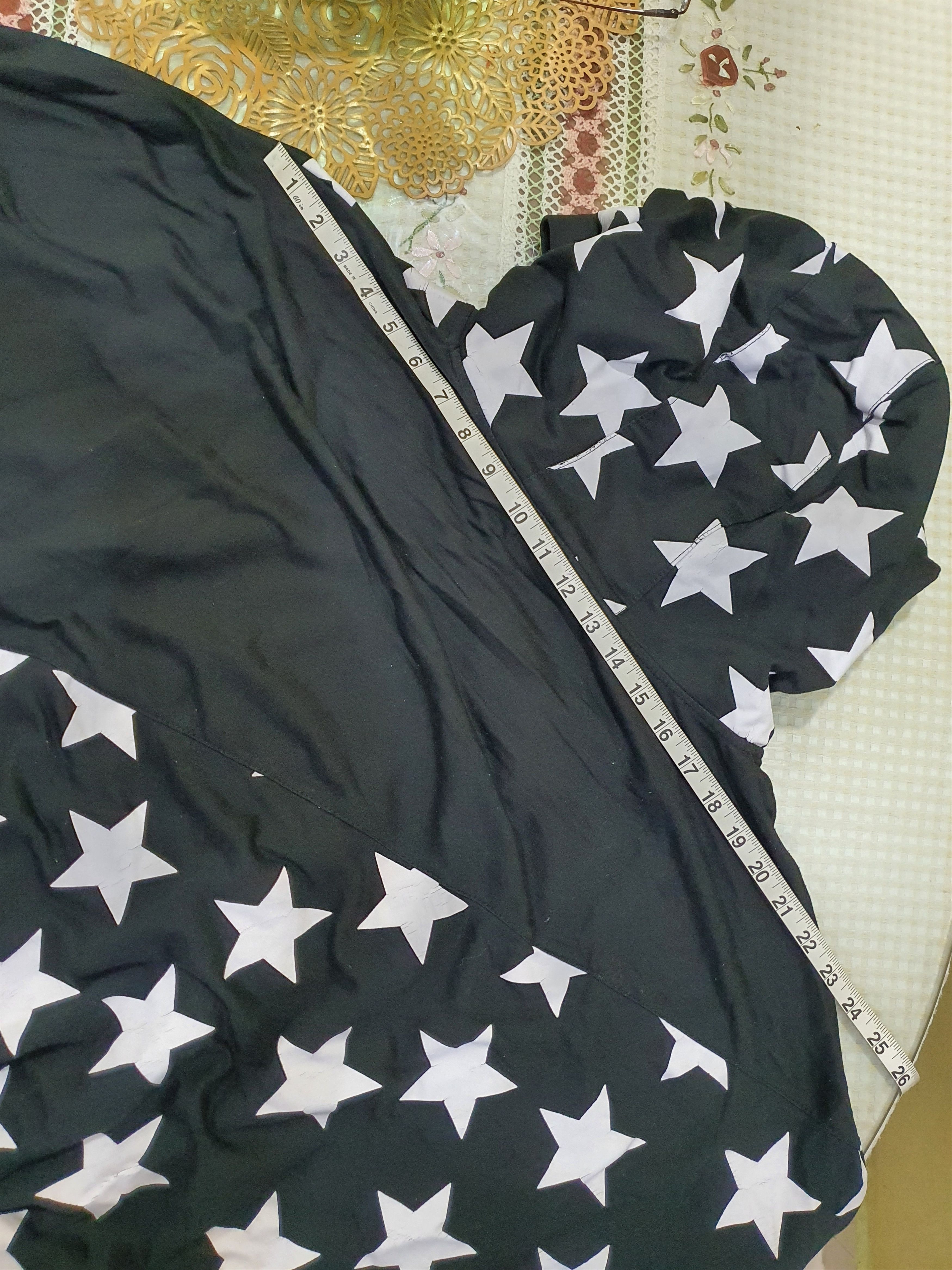 Vintage Acdc Rag STA Pattern Full Zip in black with white stars Size XL / US 12-14 / IT 48-50 - 13 Thumbnail