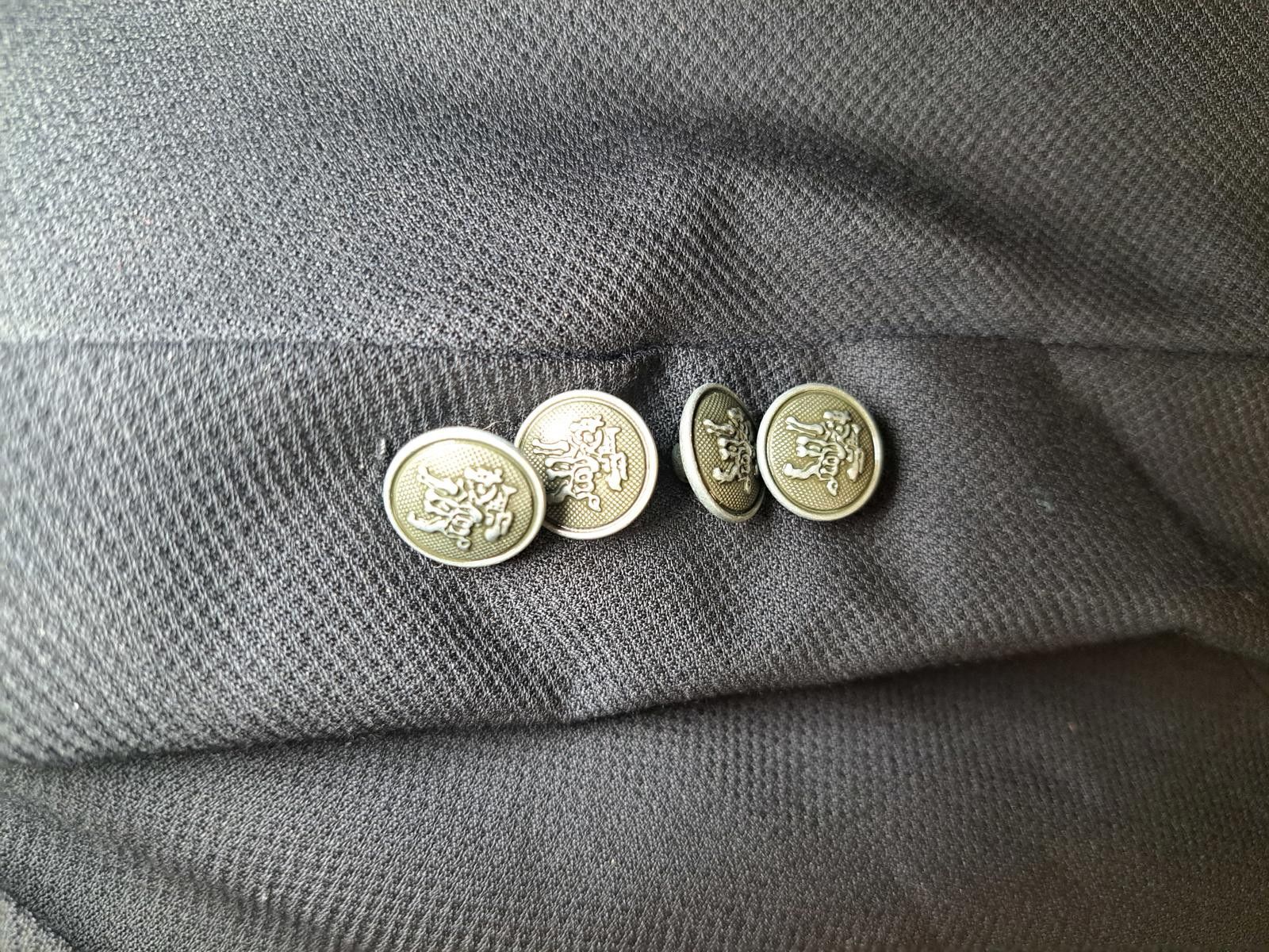 Hart Schaffner Marx Hart Schaffner Marx Blazer Mens 50L Black Wool Silver Button Size 50L - 6 Thumbnail