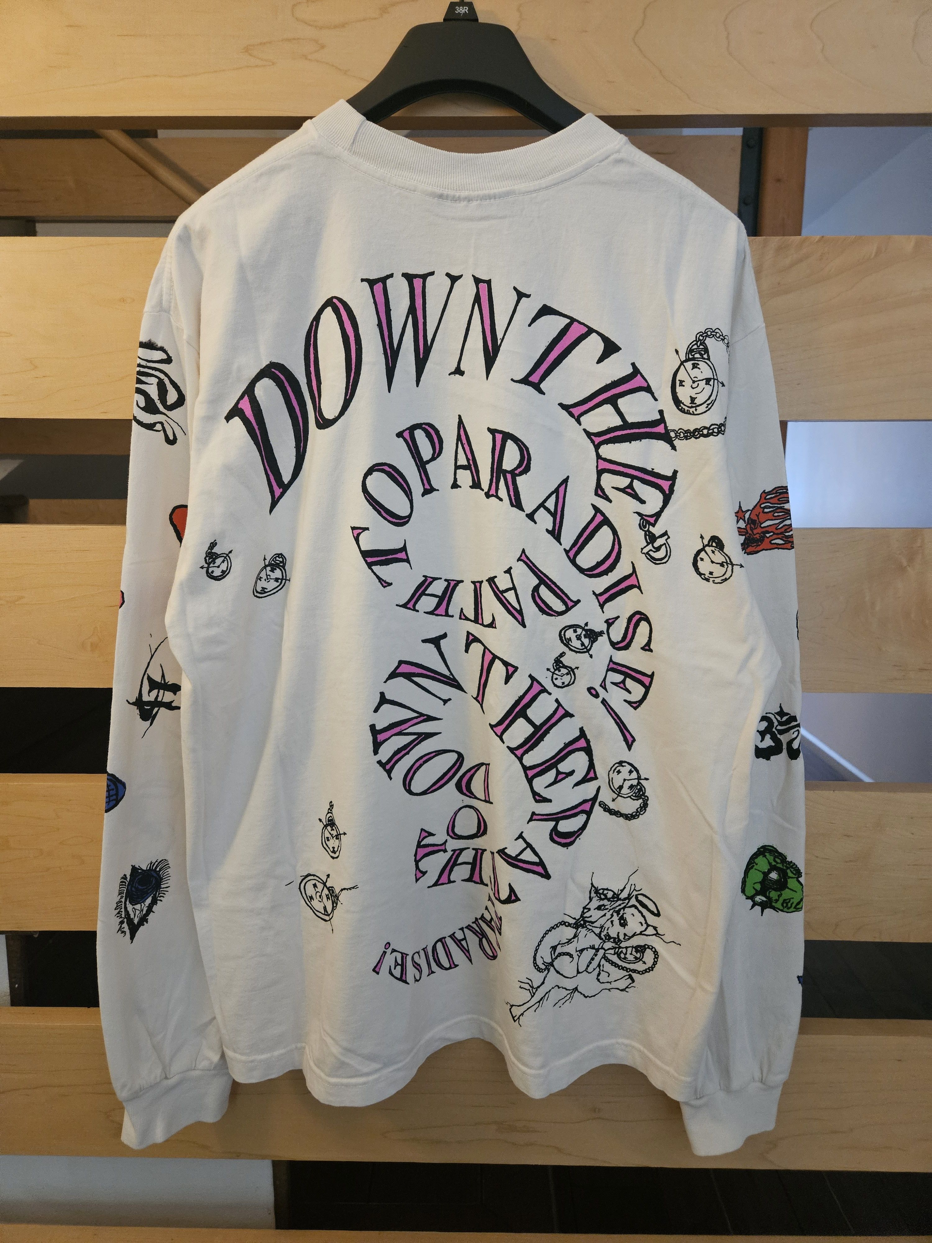 HELLSTAR Down The Path To Paradise White Long Sleeve Shirt Size US L / EU 52-54 / 3 - 2 Thumbnail