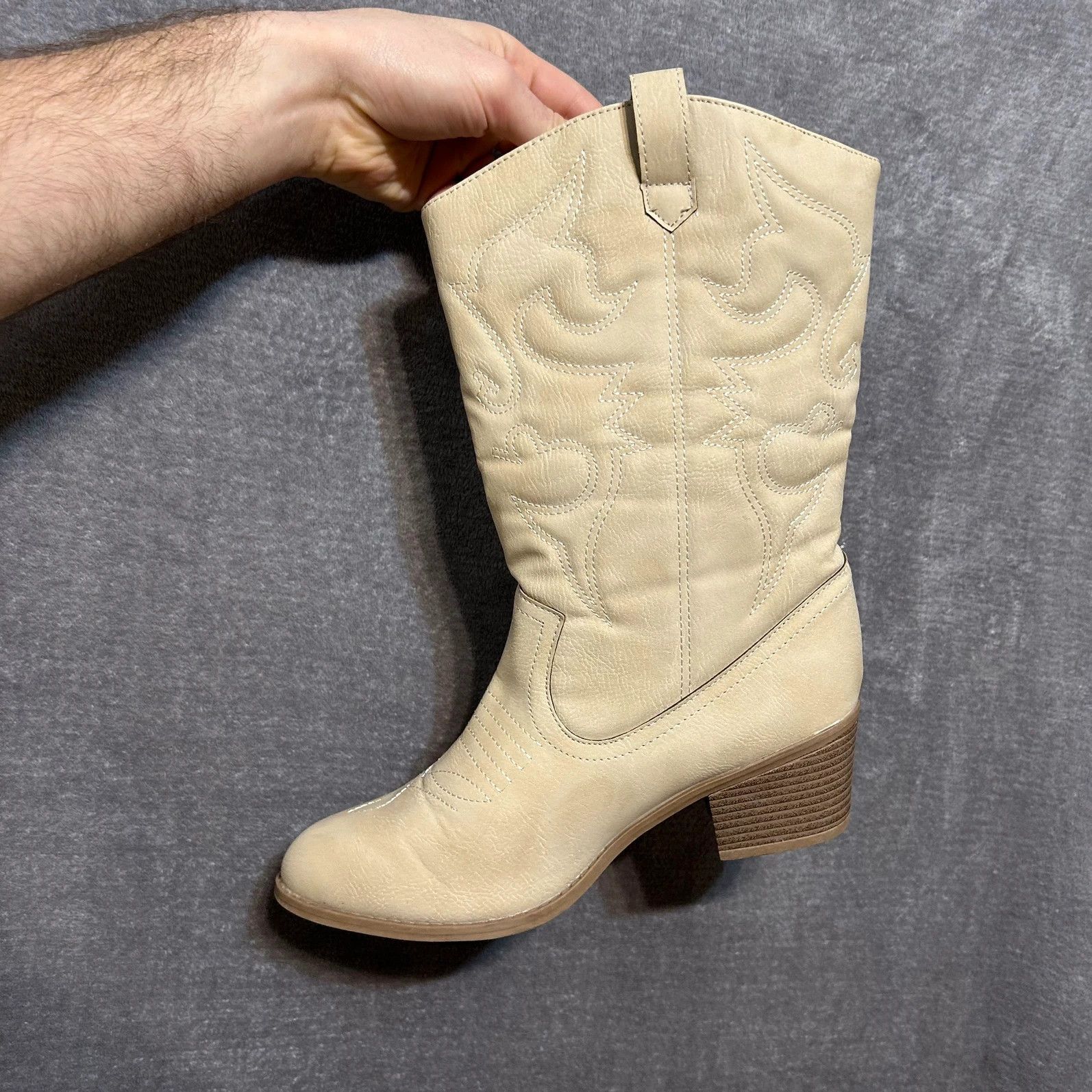 Cowboy Equipment Cowboy beige boots classic pattern Size US 11 / IT 41 - 6 Thumbnail