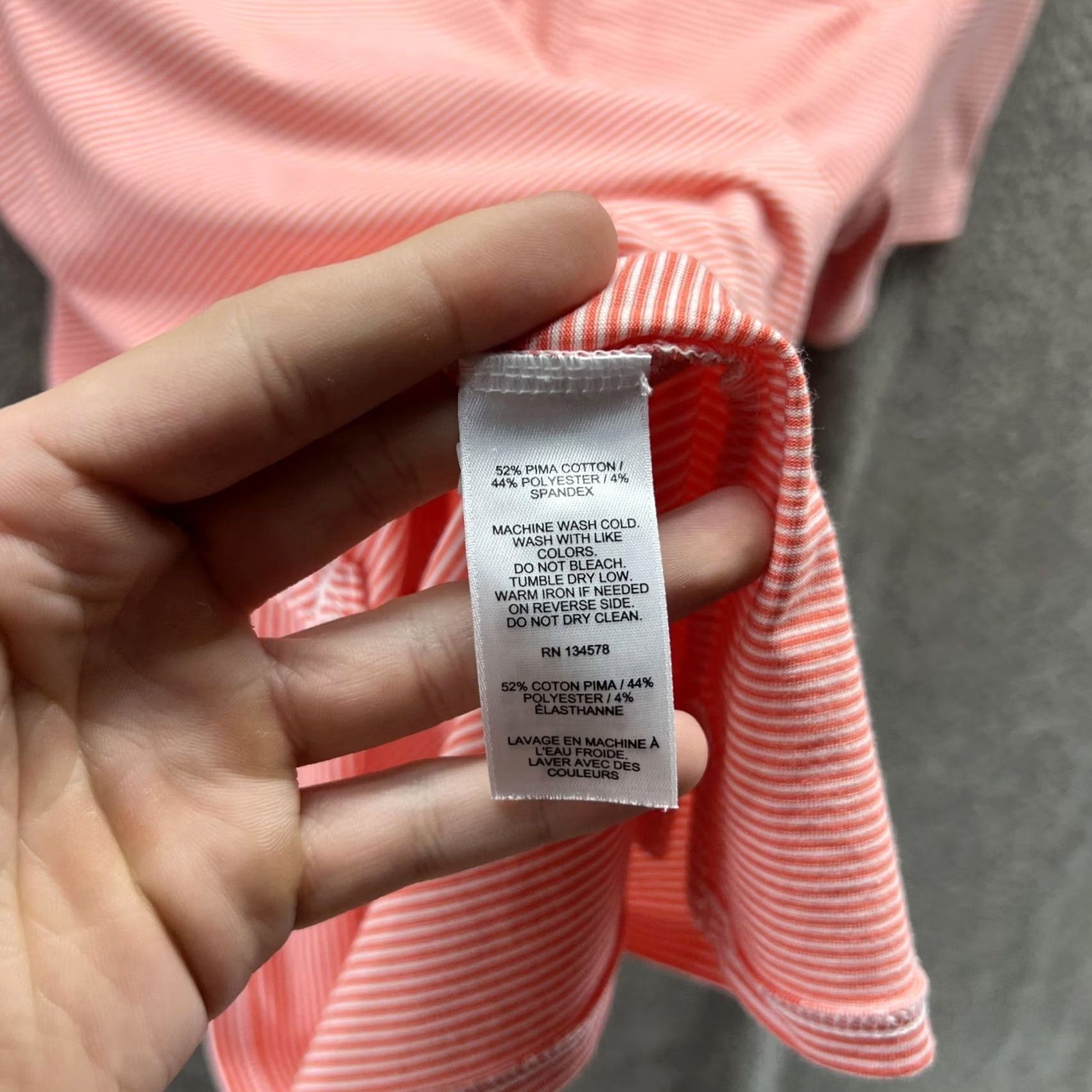 Vineyard Vines Vineyard Vines Polo Shirt Womens Large Pink Stripe Pocket Performance Shirt Size L / US 10 / IT 46 - 5 Thumbnail