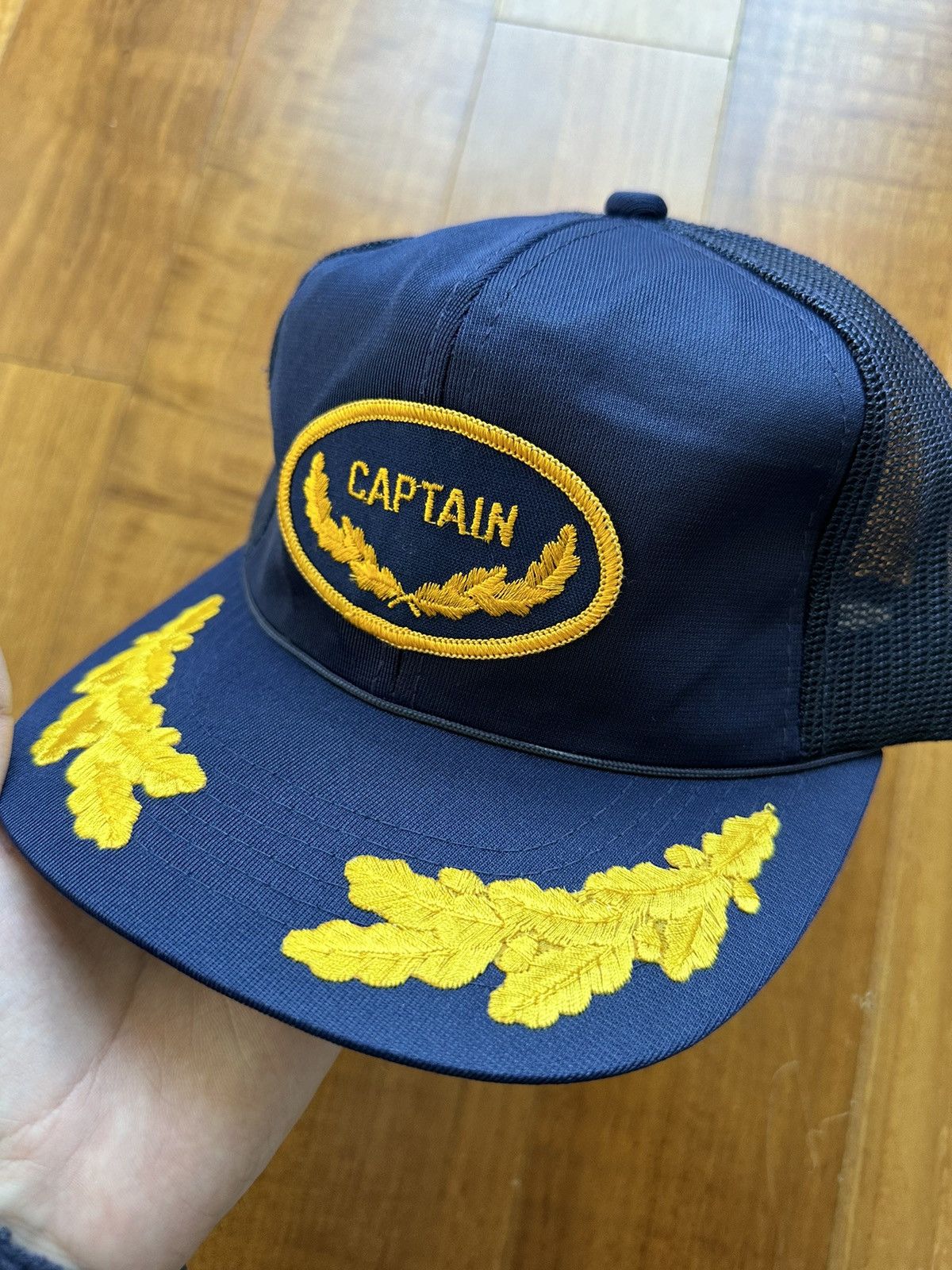 Vintage Vintage 80s YR Headwear Captain Scrambled Eggs Trucker Hat Size ONE SIZE - 3 Thumbnail