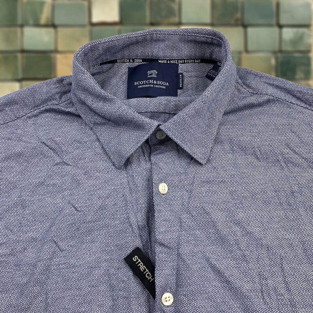 Scotch & Soda Scotch & Soda Amsterdam Medium New Button Front Long Sleeve Cotton Casual Shirt Size US M / EU 48-50 / 2 - 1 Thumbnail